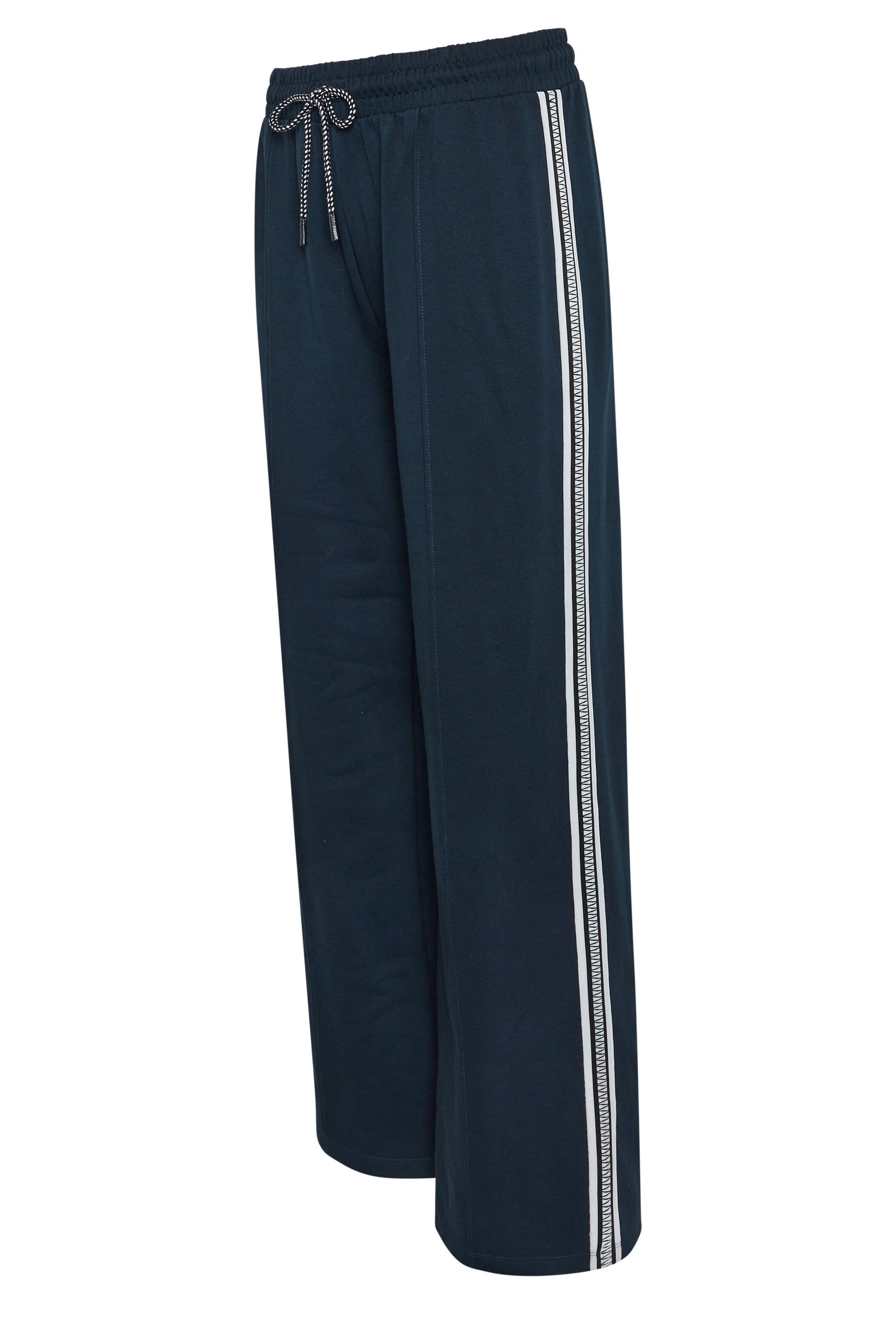 LTS Tall Women's Navy Blue Side Tape Wide Leg Joggers | Long Tall Sally 5