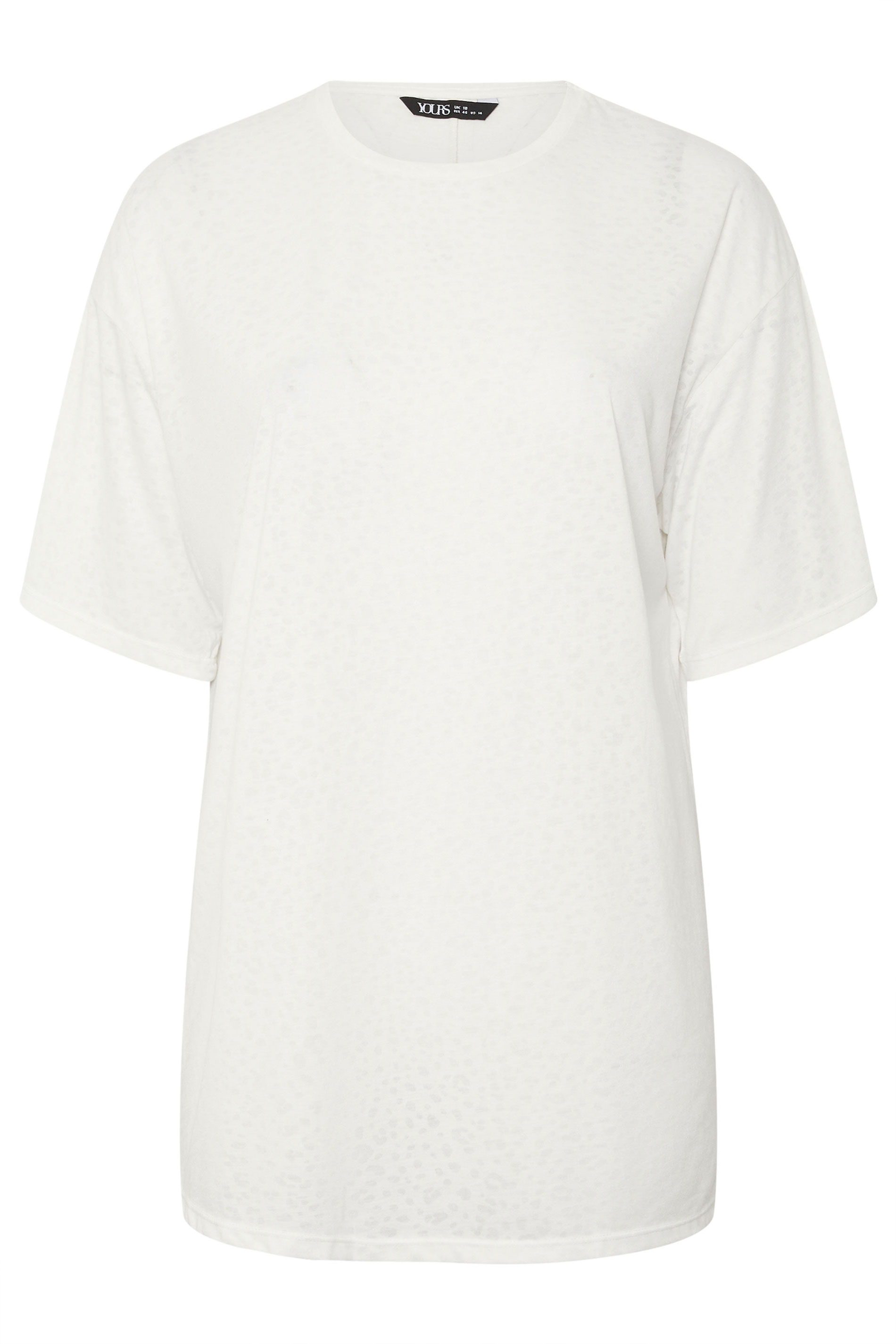 YOURS Plus Size White Animal Burnout T-Shirt | Yours Clothing 5