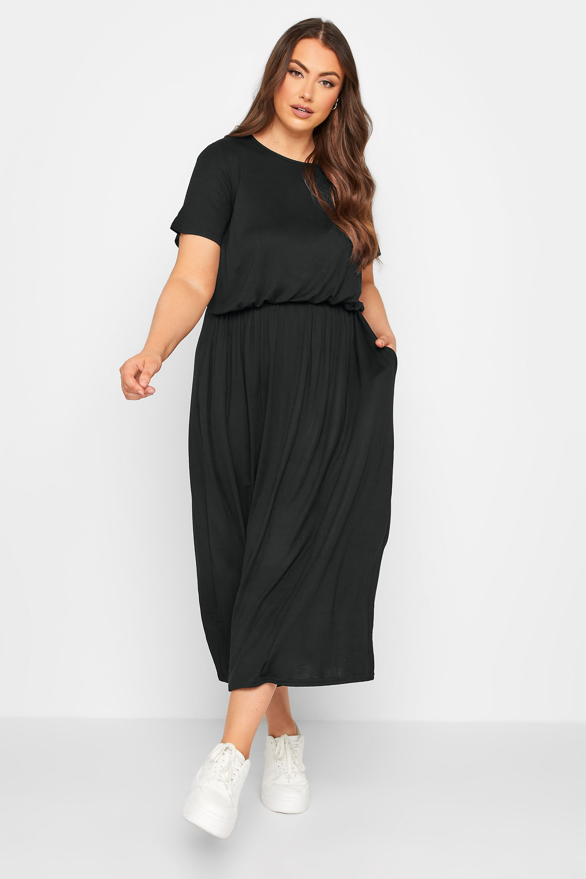 YOURS LONDON Black Pocket Maxi Dress | Yours Clothing 1