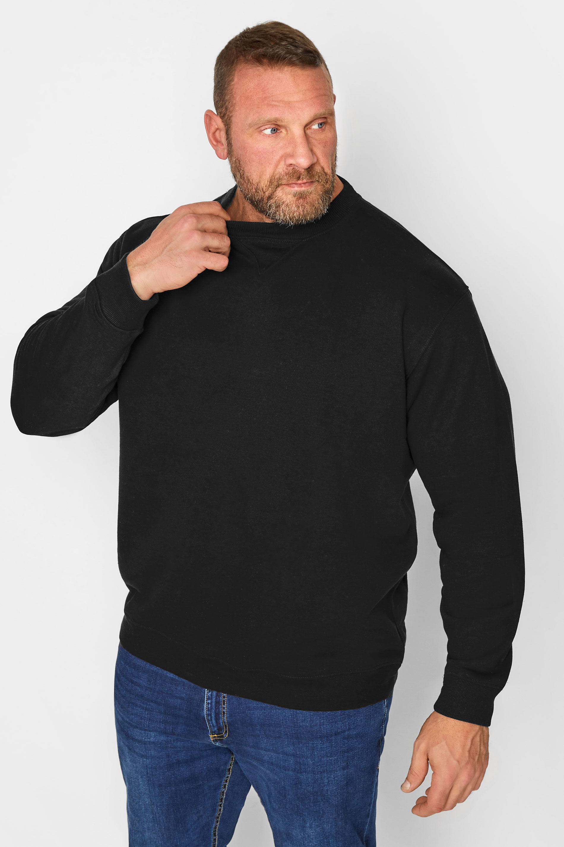 D555 Big & Tall Black Rockford Sweatshirt | BadRhino 1