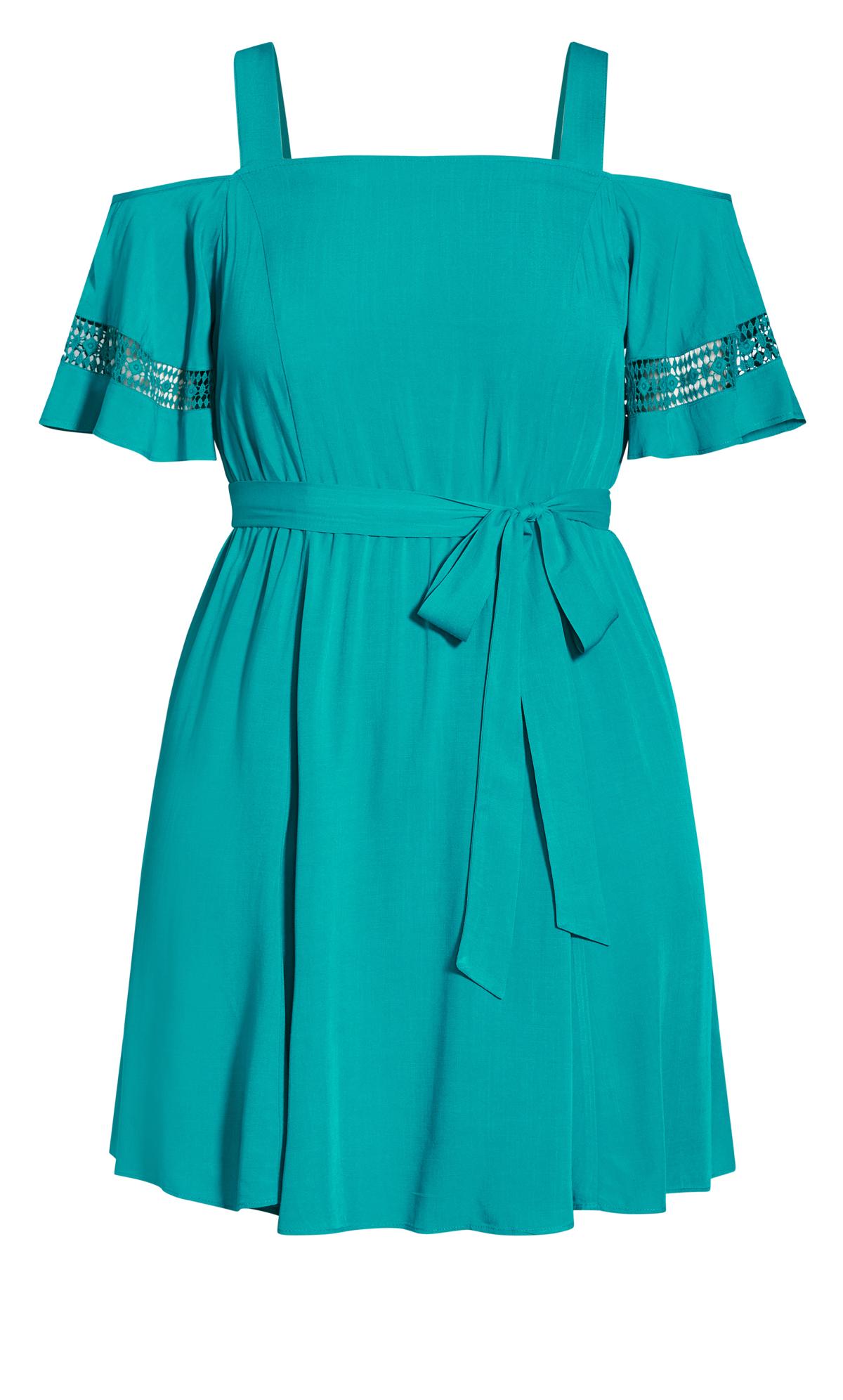 Evans Blue Trim Shoulder Dress 3