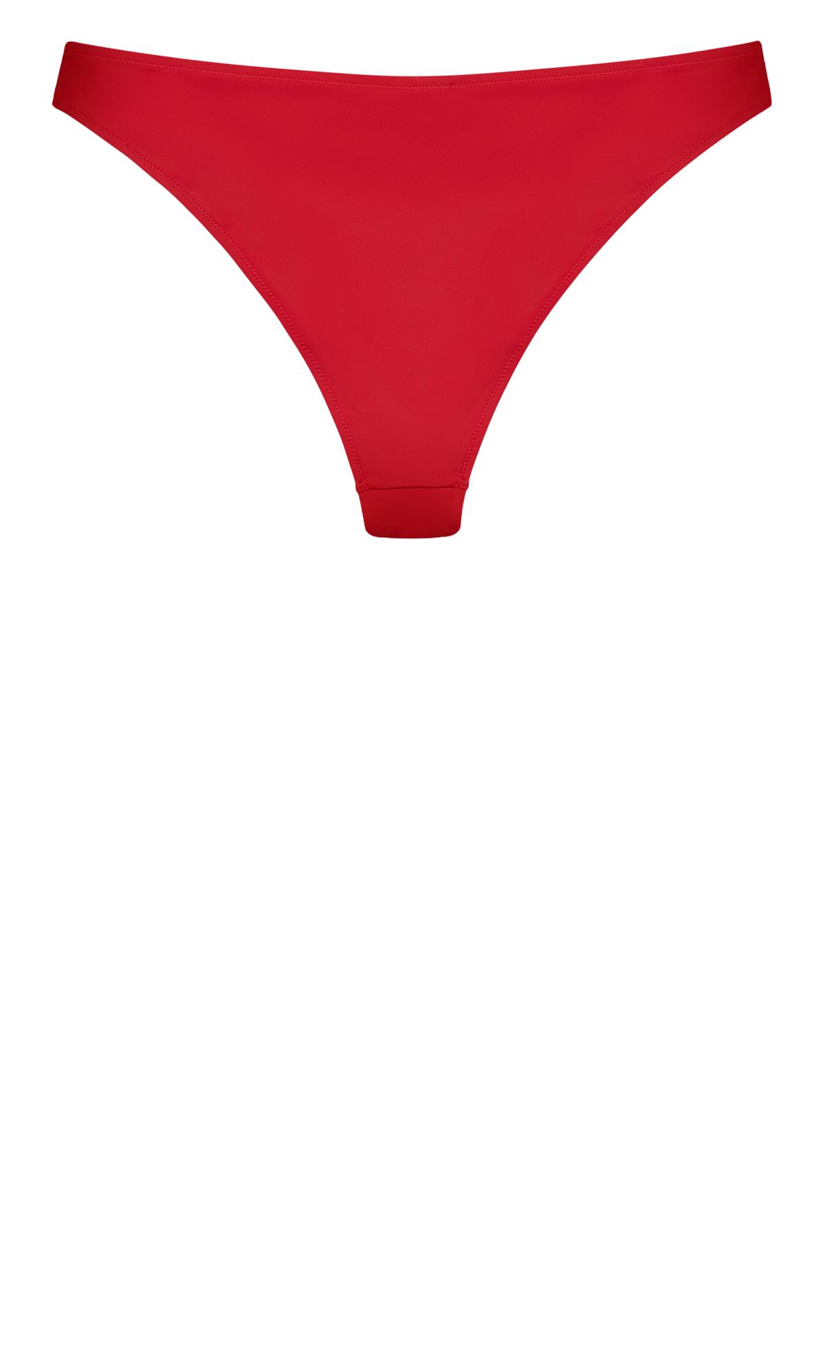 Evans Red Plunge Daisy Bikini Bottoms 3