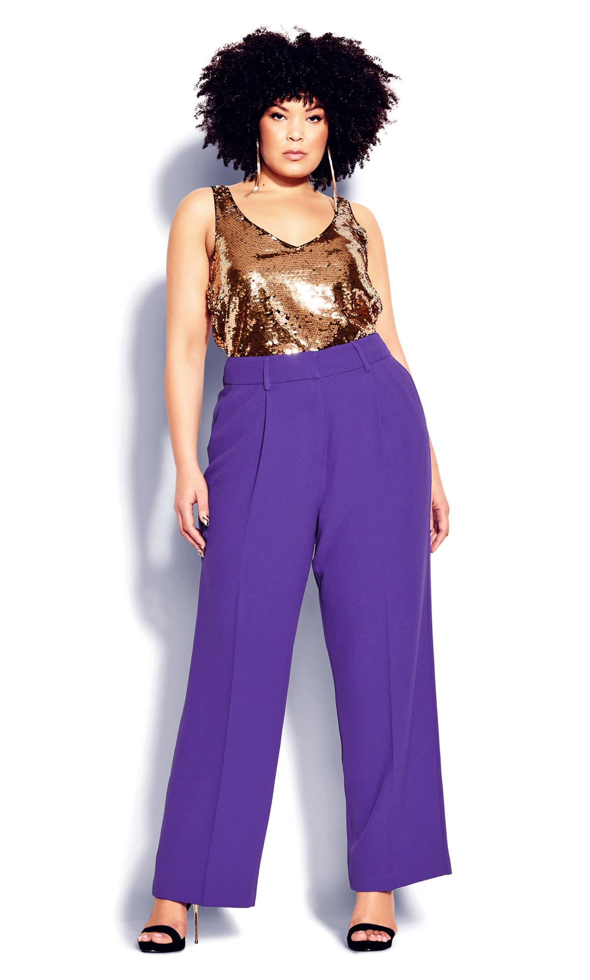 River Island co-ord pleated wide leg trouser in light purple | ASOS