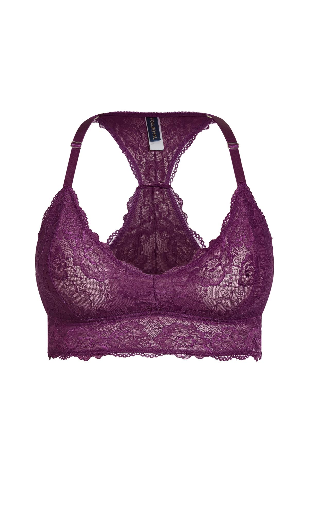 Evans Purple Lace Bralette 3