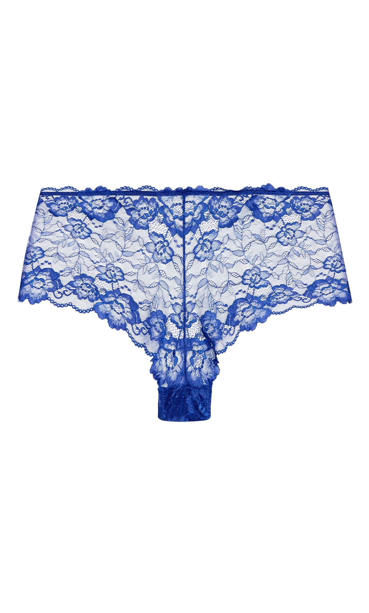 Plus Size Blue Kira Lace Boyshort Panty 3