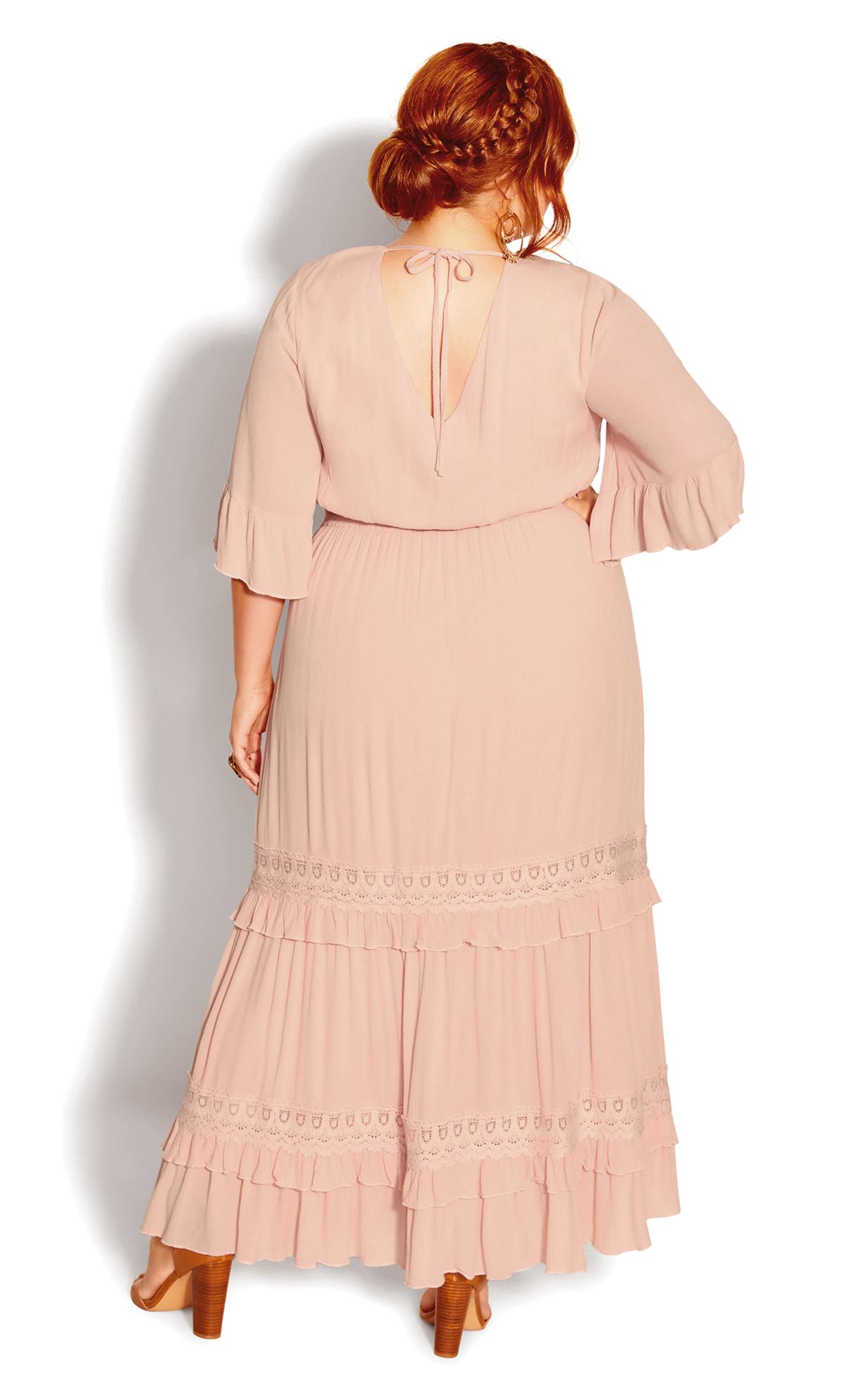 Evans Blush Pink Tiered Maxi Dress 3