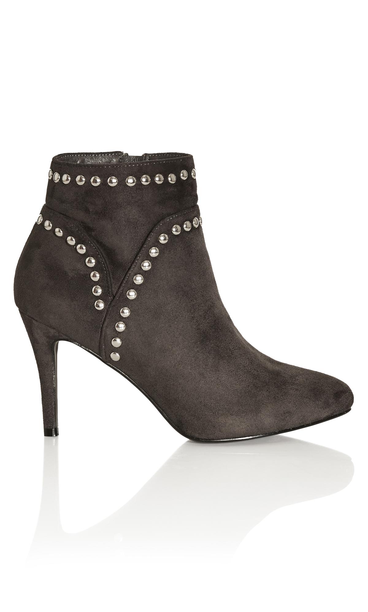 Evans Grey WIDE FIT Rae Ankle Boot 2