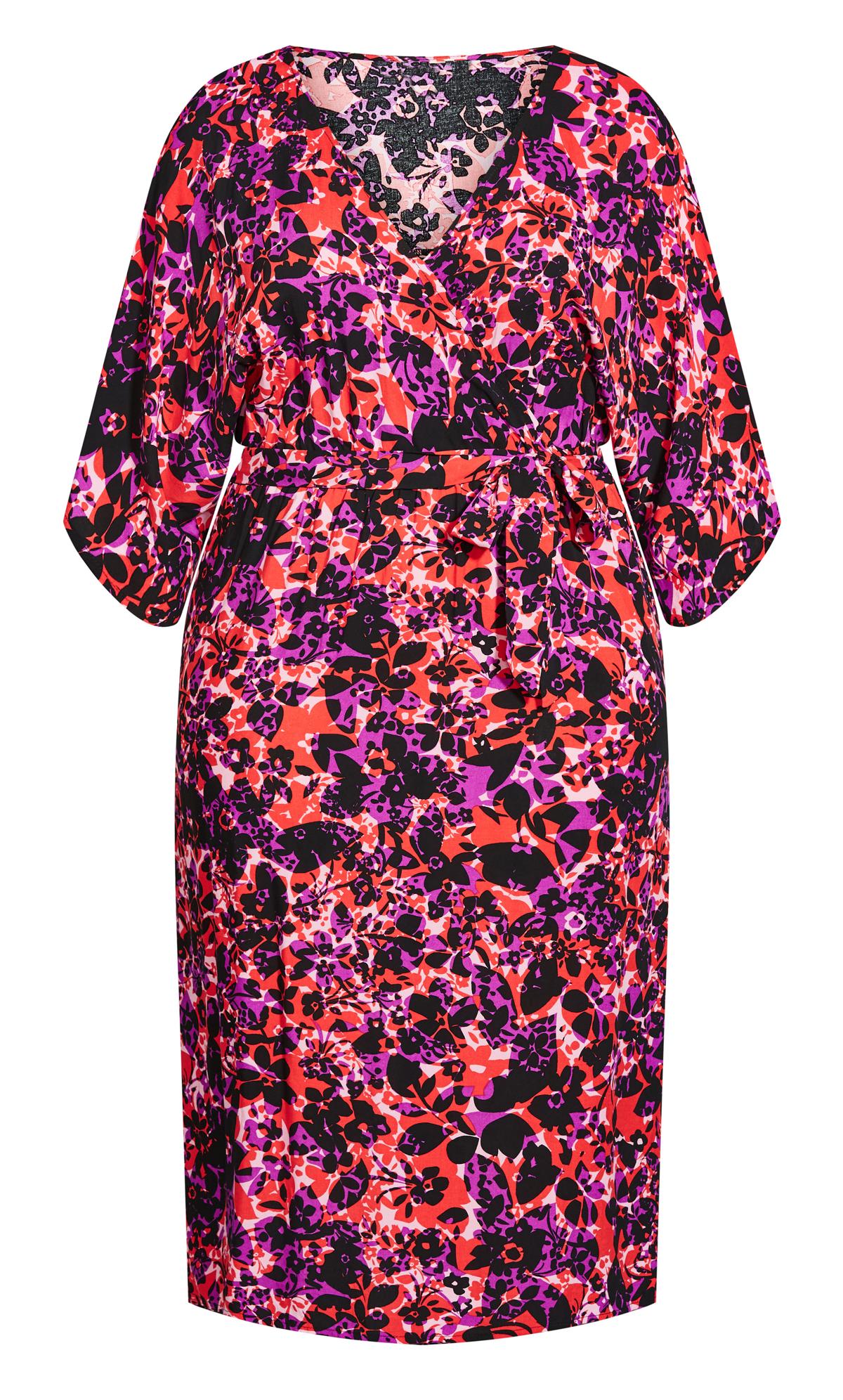 Evans Red Day Date Print Maxi Dress 3