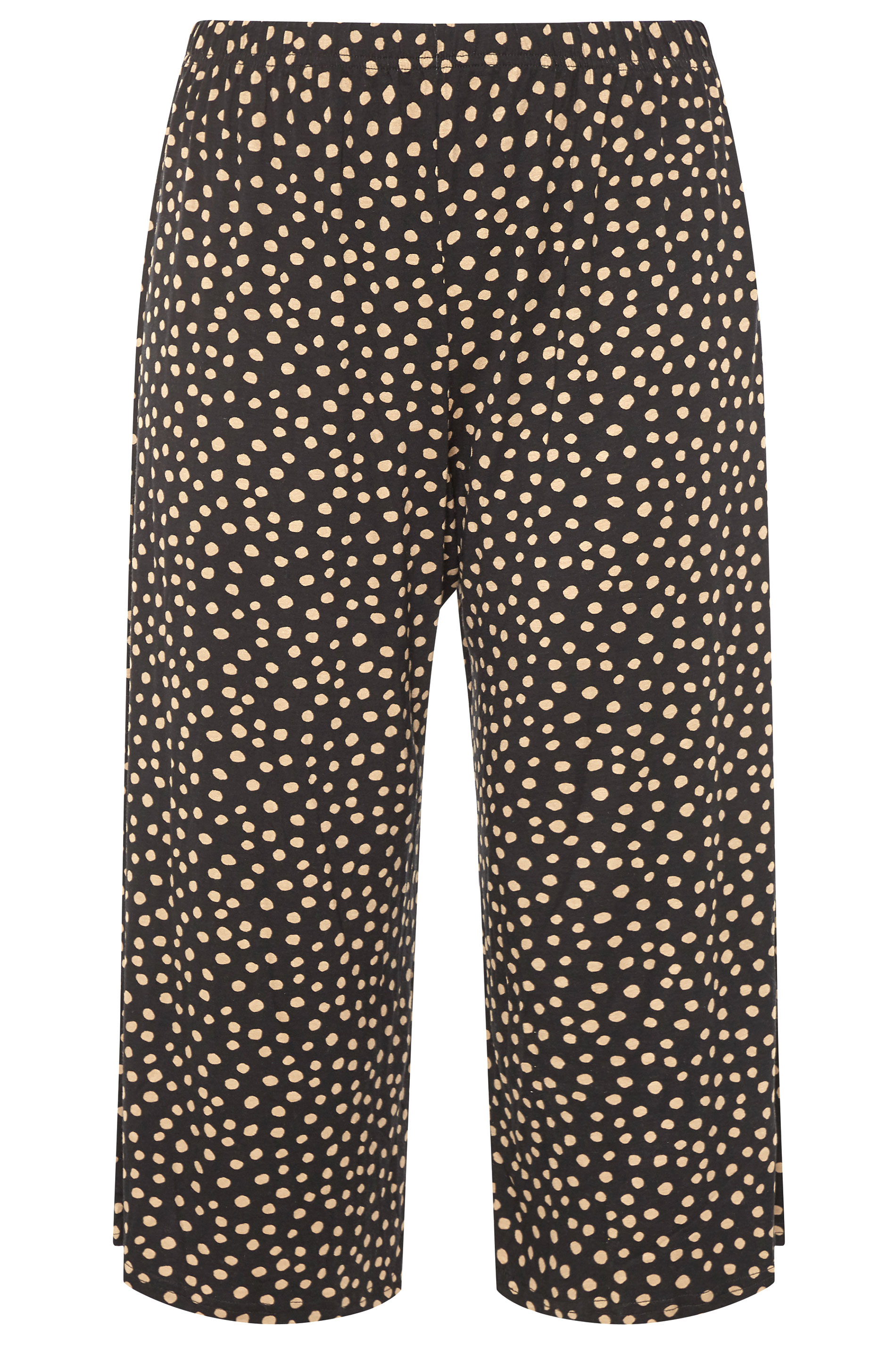 LIMITED COLLECTION Black & Brown Polka Dot Culottes | Yours Clothing