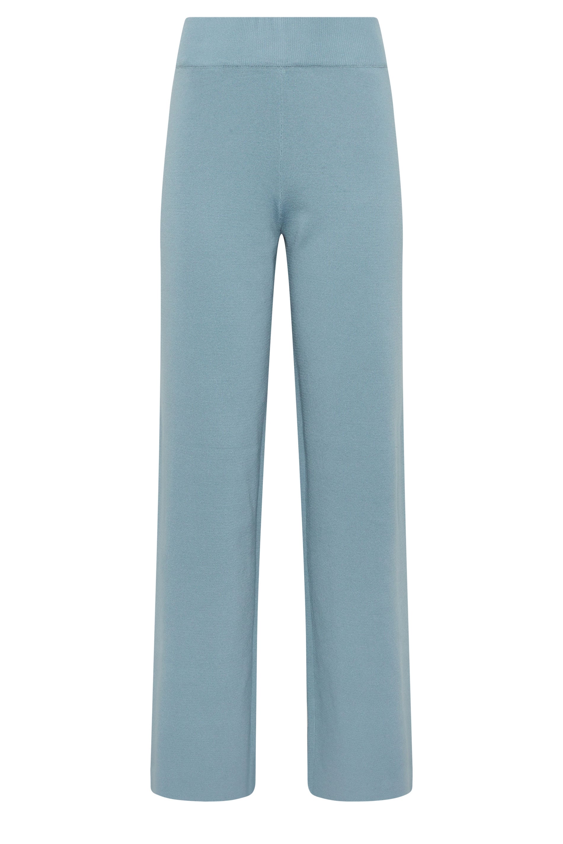 LTS Tall Women's Light Blue Knitted Wide Leg Trousers | Long Tall Sally 5