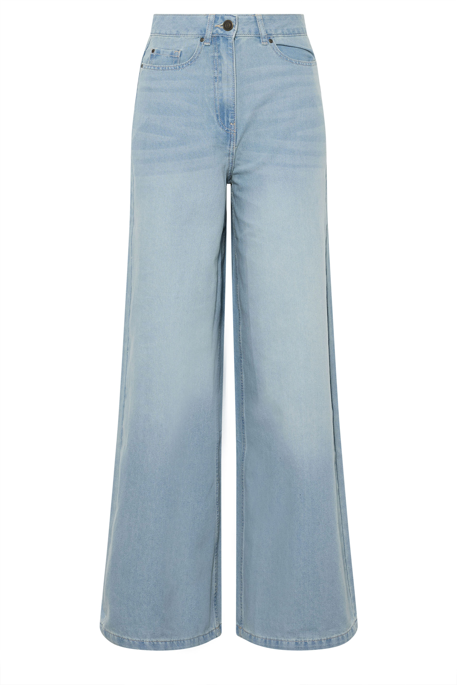 LTS Tall Women's Light Blue Palazzo Wide Leg Jeans | Long Tall Sally 5