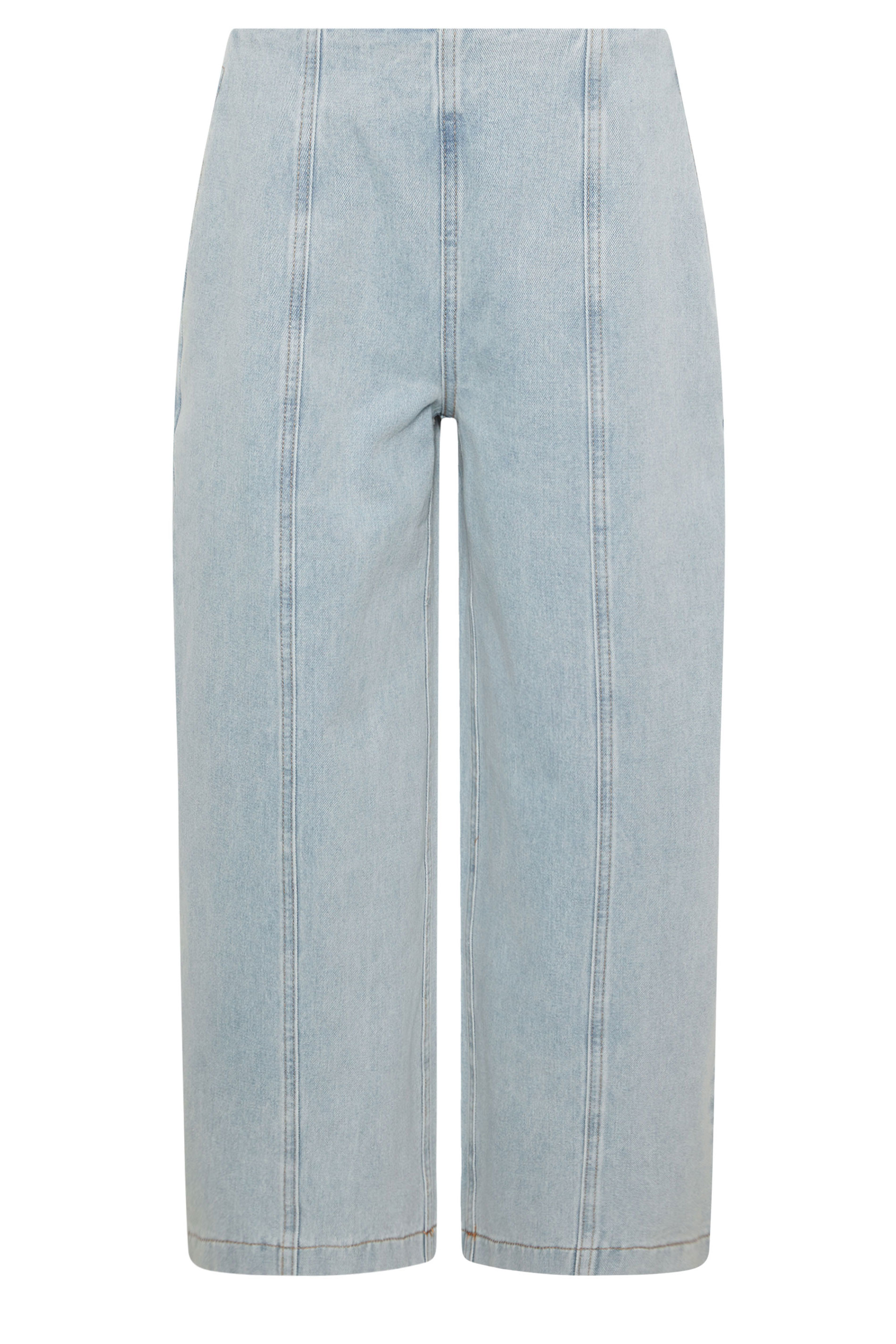 PixieGirl Petite Women's Light Blue Seam Front Balloon Jeans | PixieGirl 6