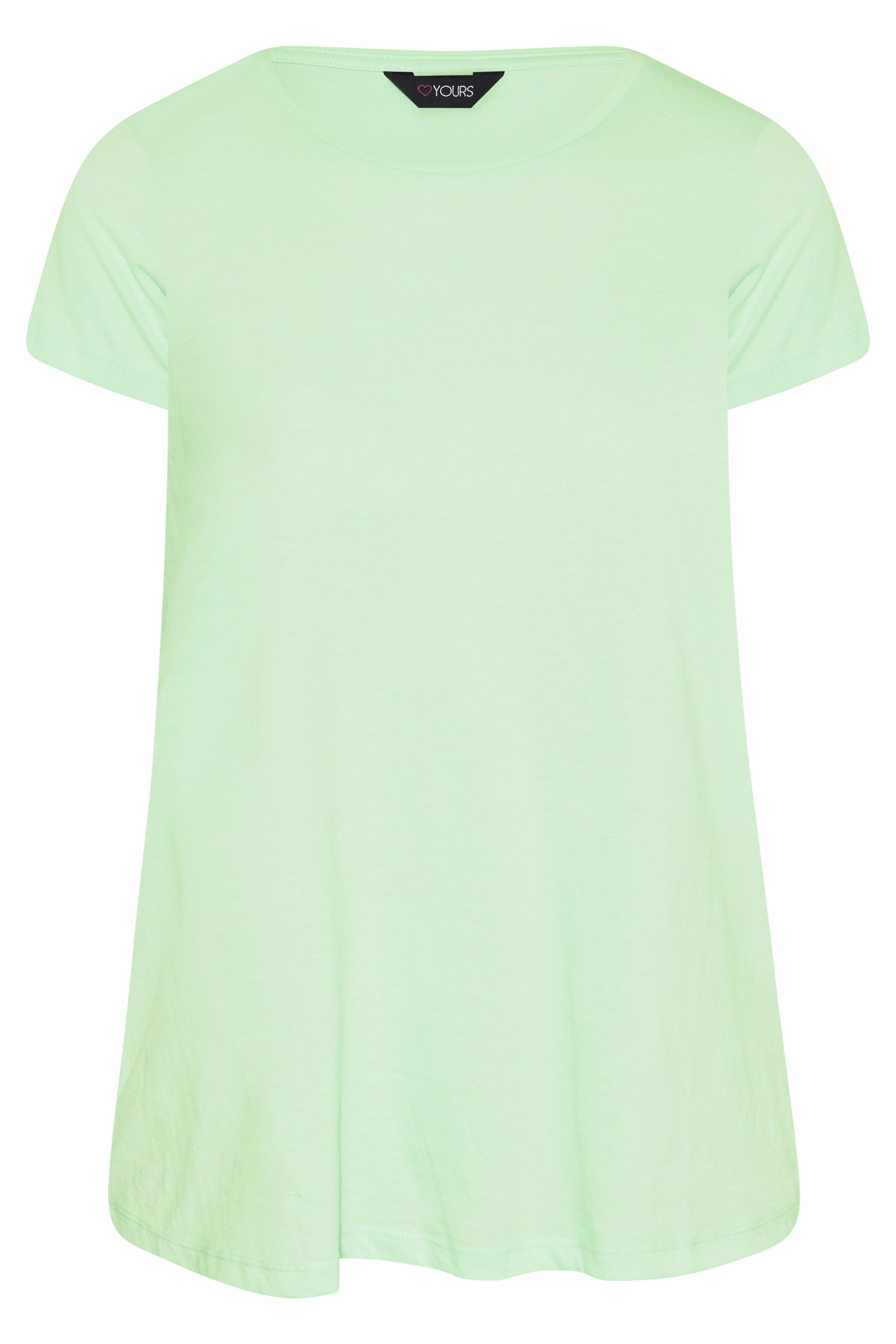 Grande taille  Tops Grande taille  T-Shirts Basiques & Débardeurs | T-Shirt Vert Citron en Jersey - GI63553