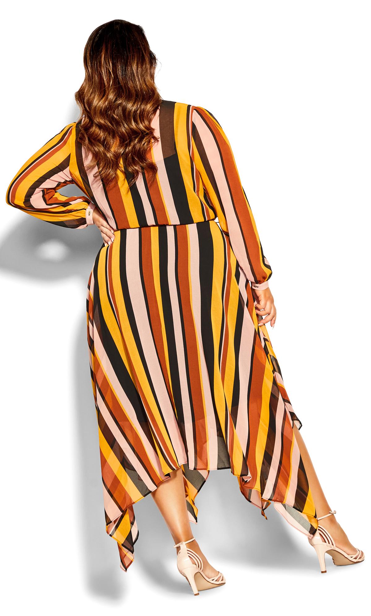 Gold Stripe Maxi Dress 3