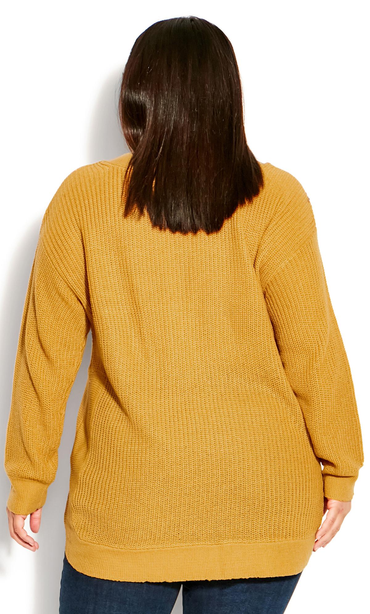 Birdseye Texture Mustard Yellow Sweater 3