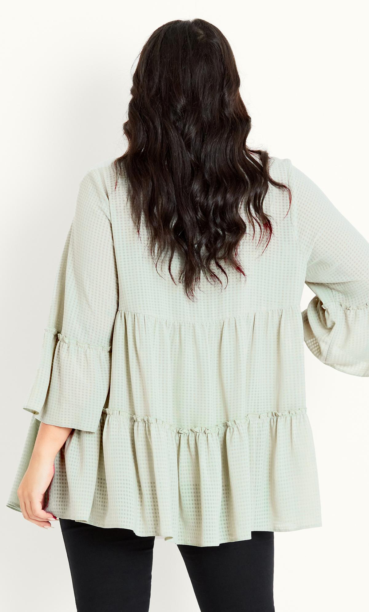 Tiered Textured Tunic Green 3