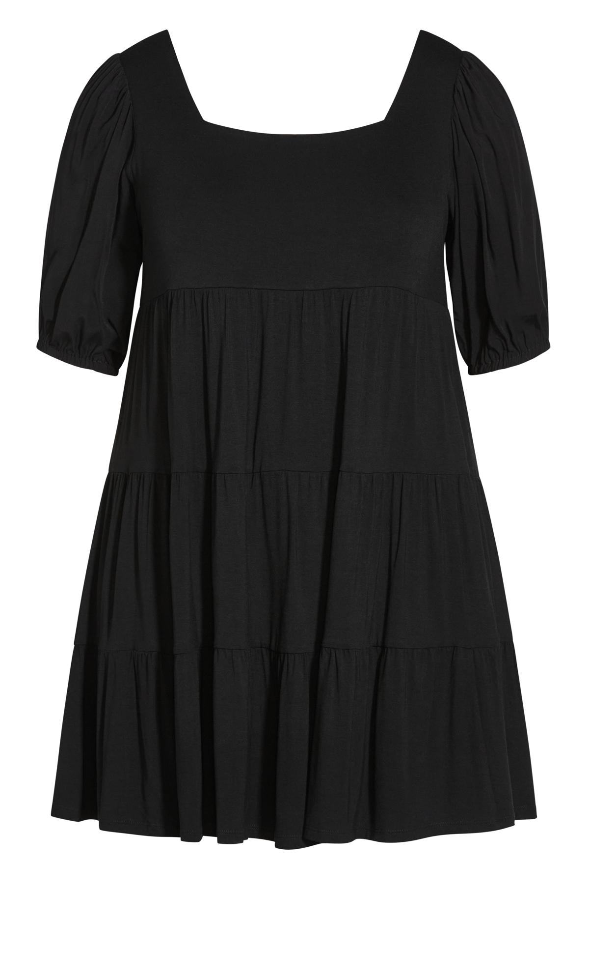 Evans Black Rosalia Plain Dress 3