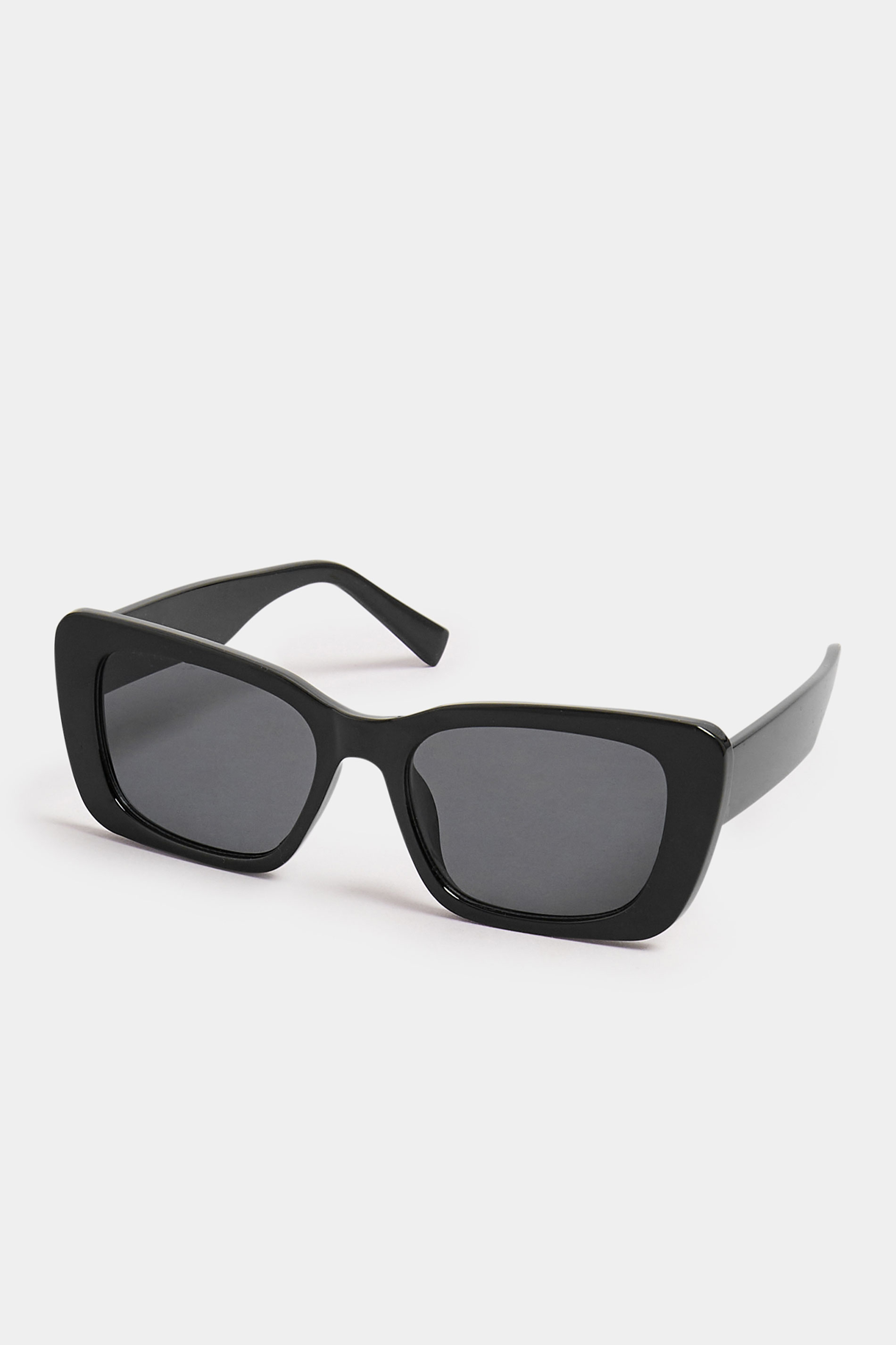 Black Rectangular Frame Sunglasses | Yours Clothing 2