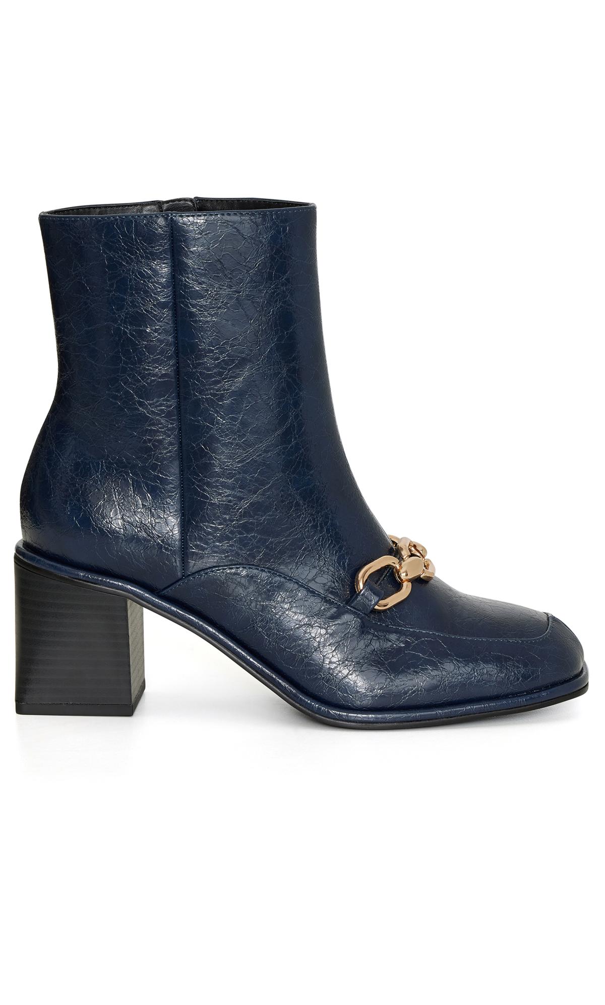 Ethan Blue Wide Width Ankle Boot 2