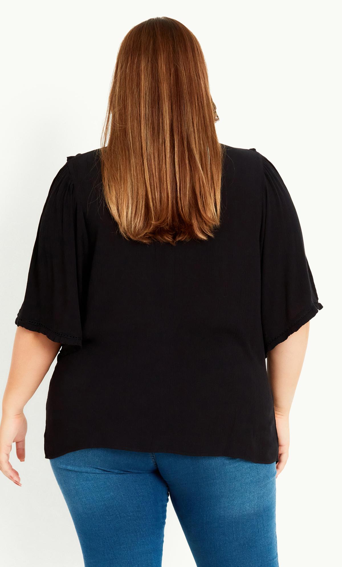 Relaxed Collar Top Black 2