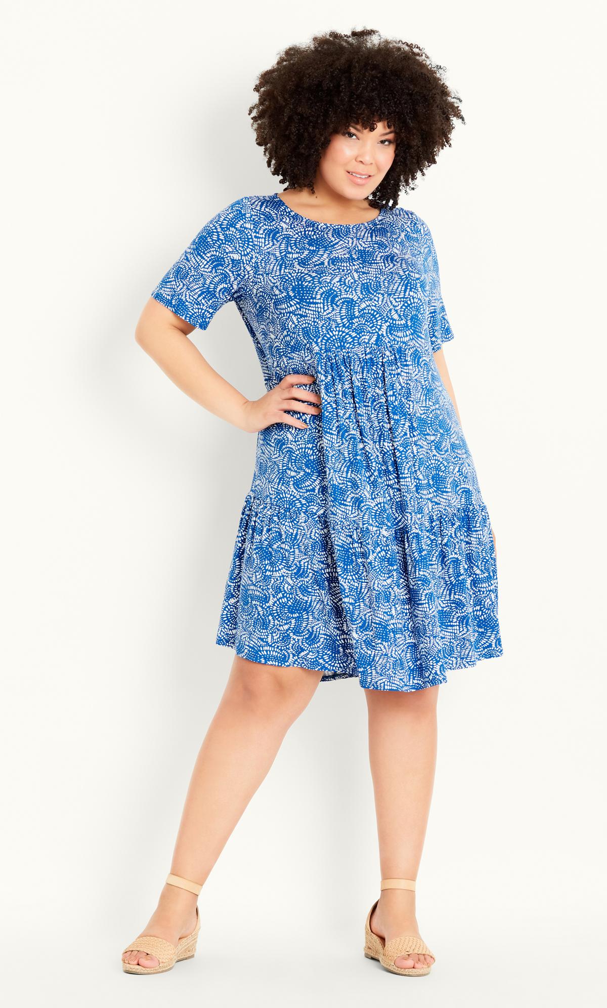 Jersey Swirl Dress Blue 1