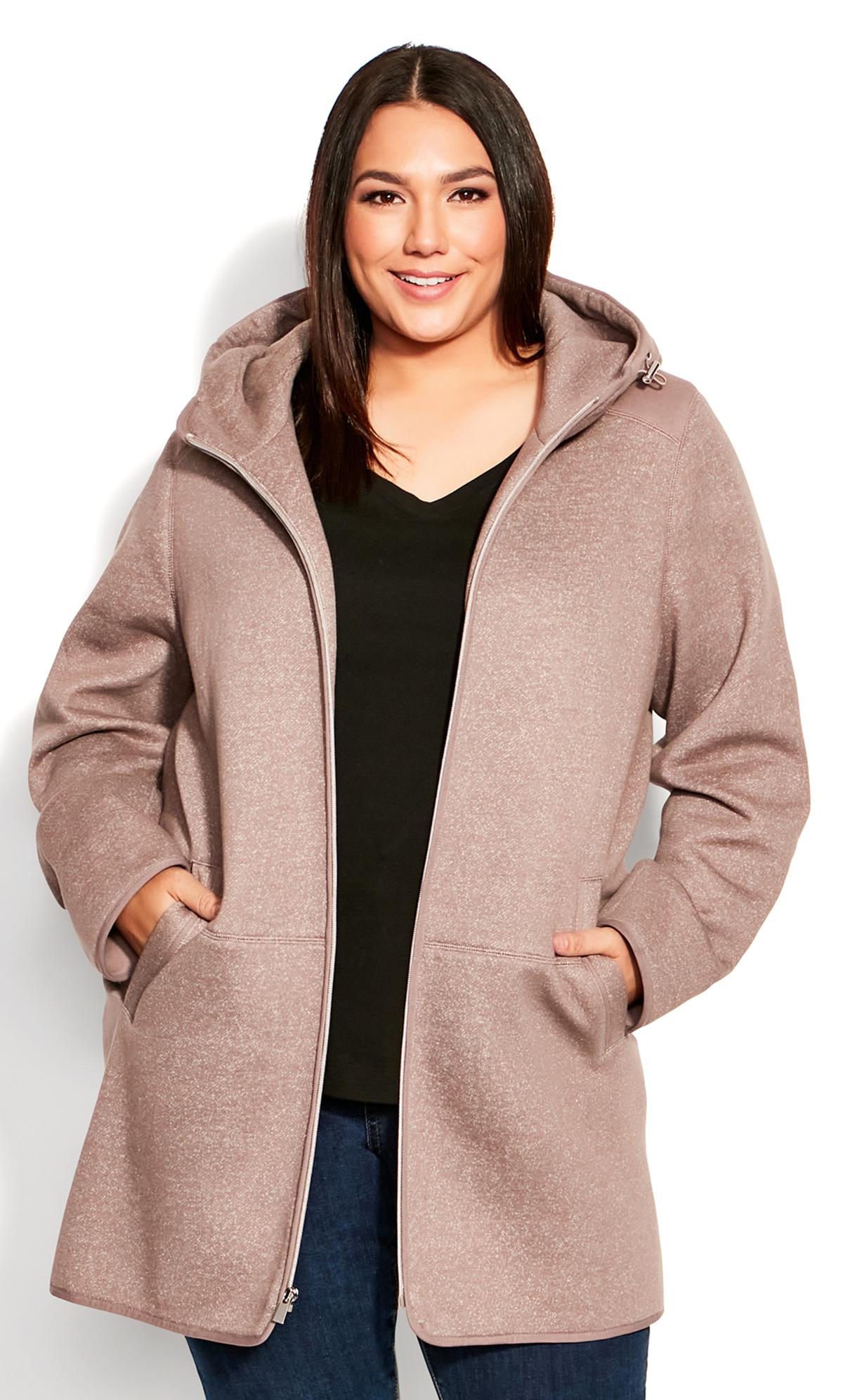 Textured Thistle Fleece Hood Long Sleeve Coat  2