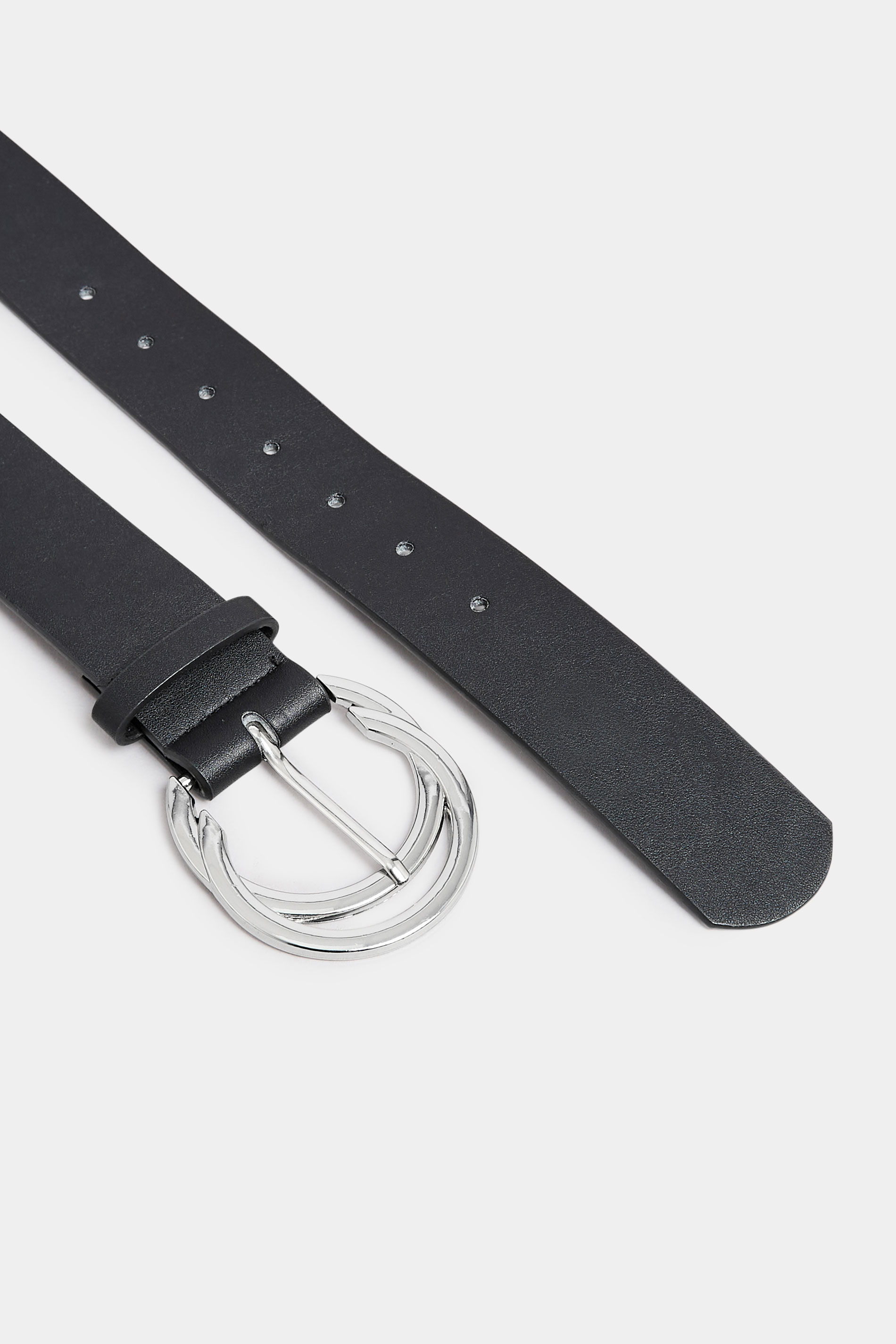Black Double Hoop Belt | Yours Clothing  3
