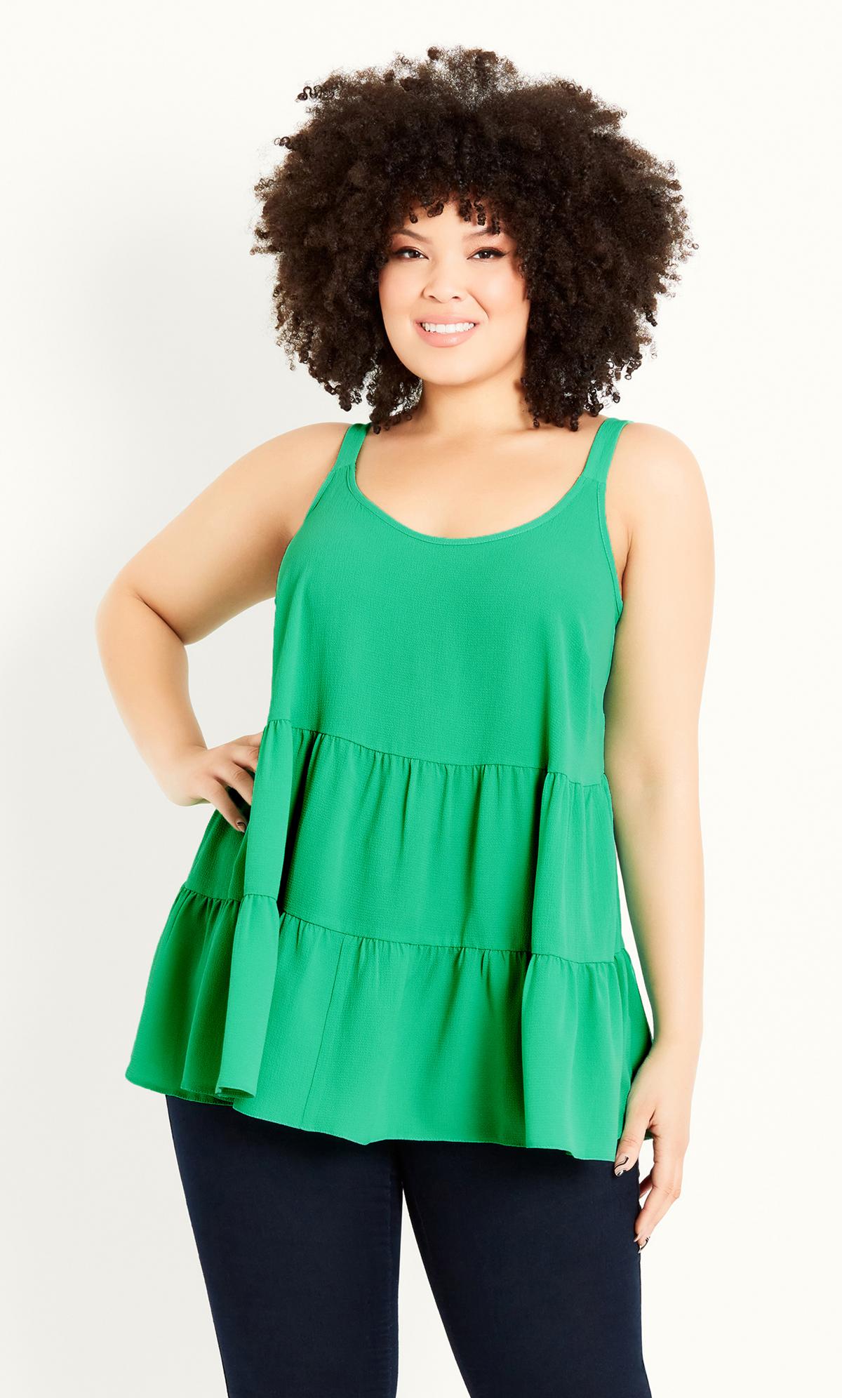 Strappy Tiered Mint Top 2