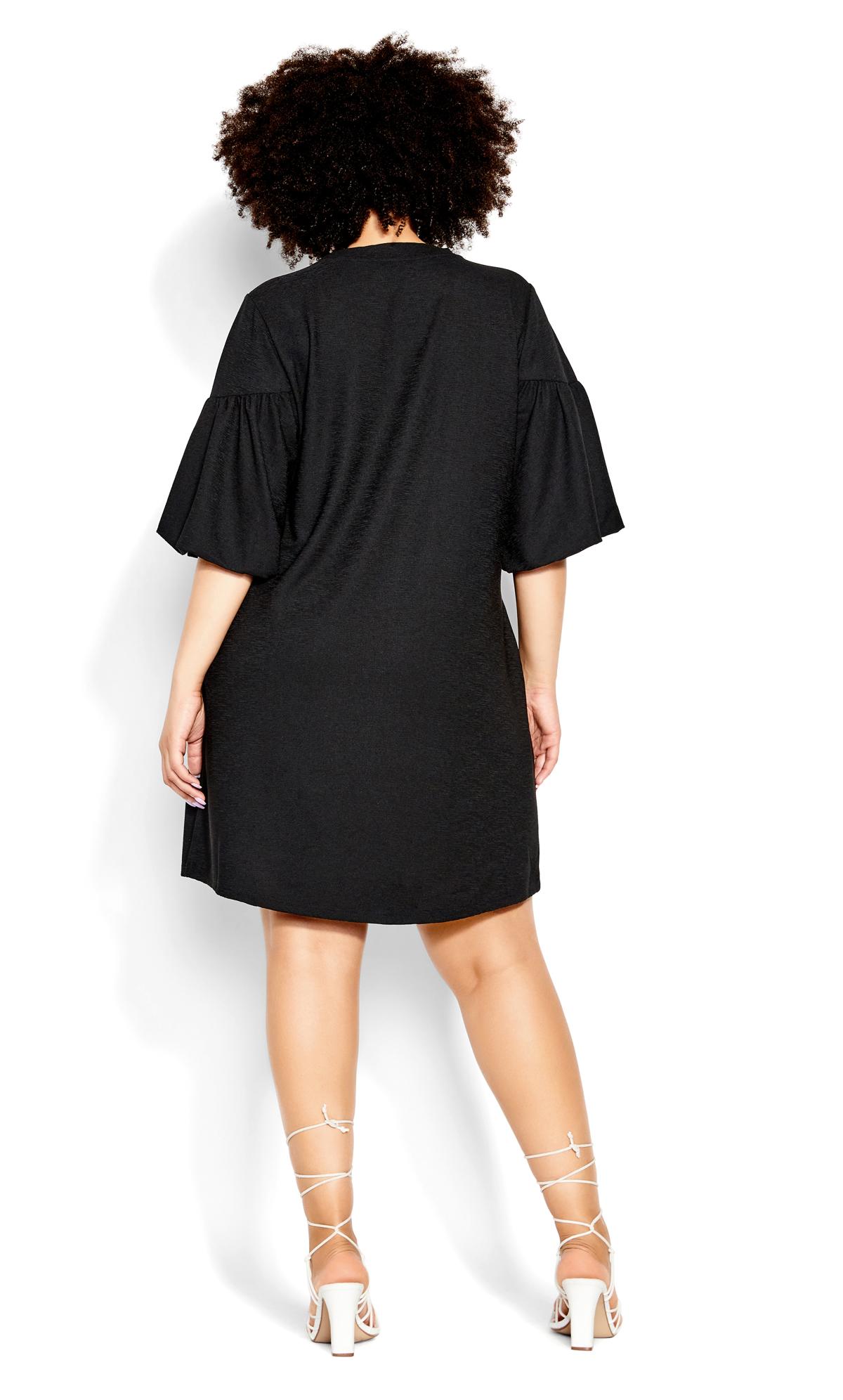Sassy Style Black Bubble Sleeve Mini Dress 2