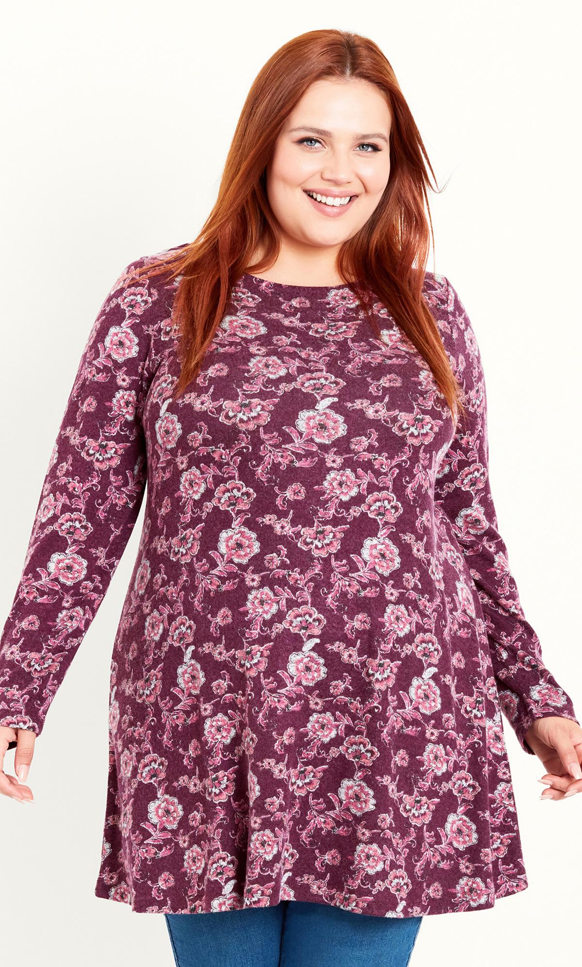 Floral Red Tunic 2