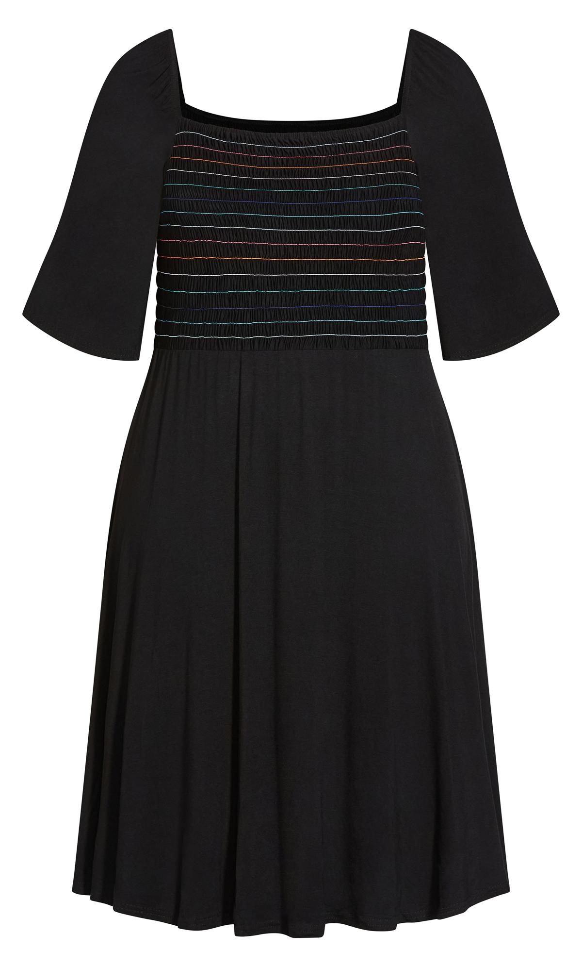 Evans Black Shirred Midi Dress 3