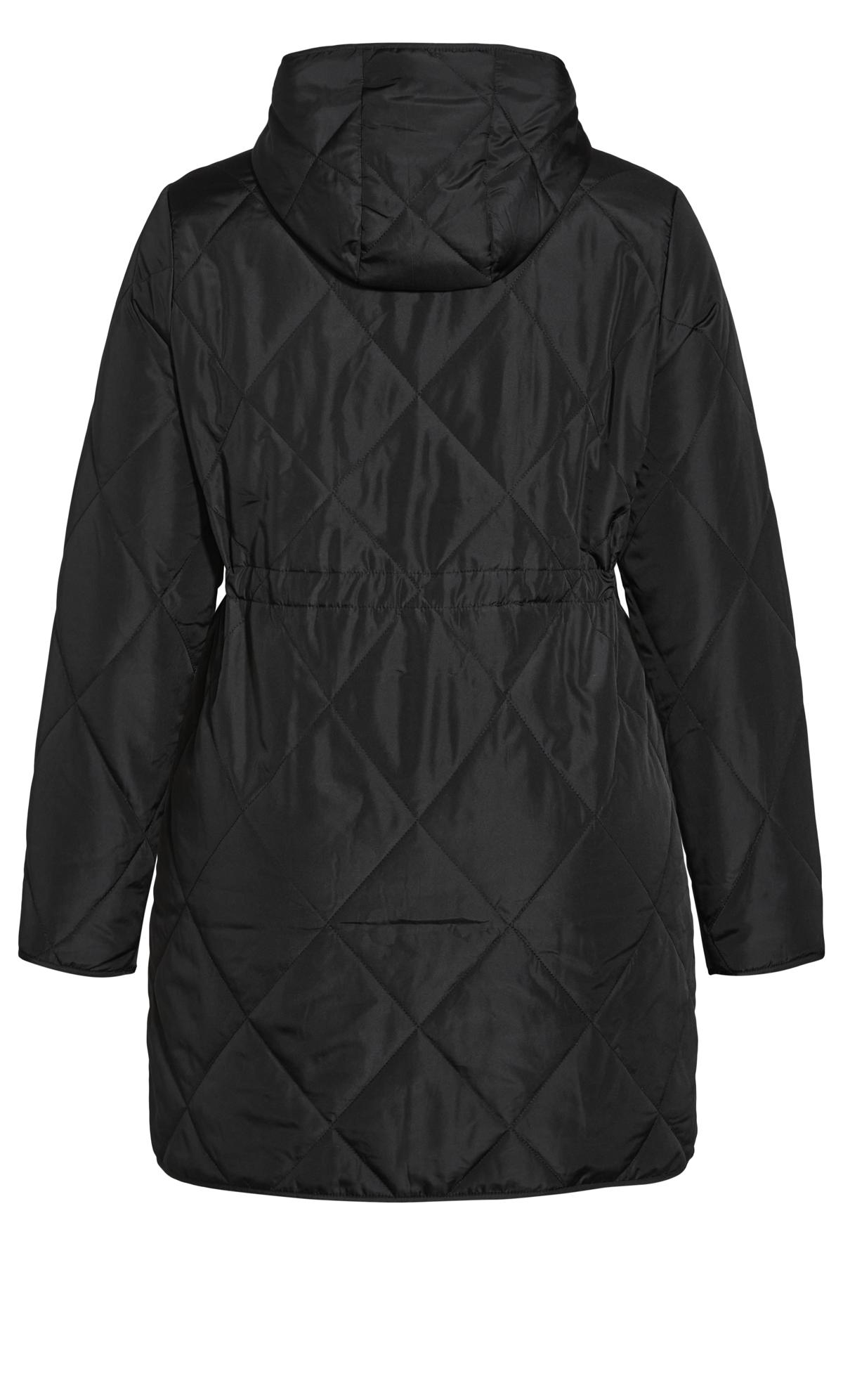 Diamond Black Quilted Coat 3