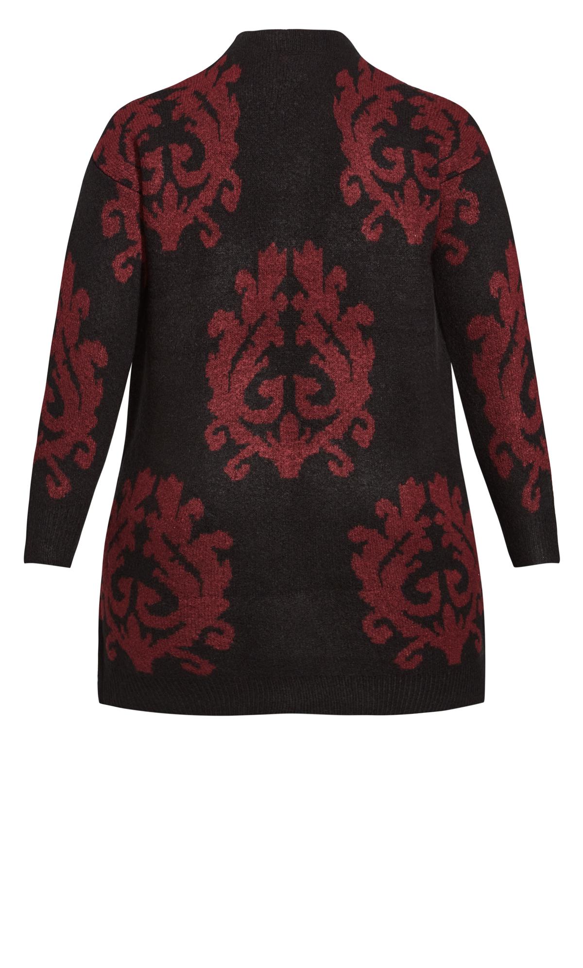 Evans Black & Red Knitted Cardigan 3