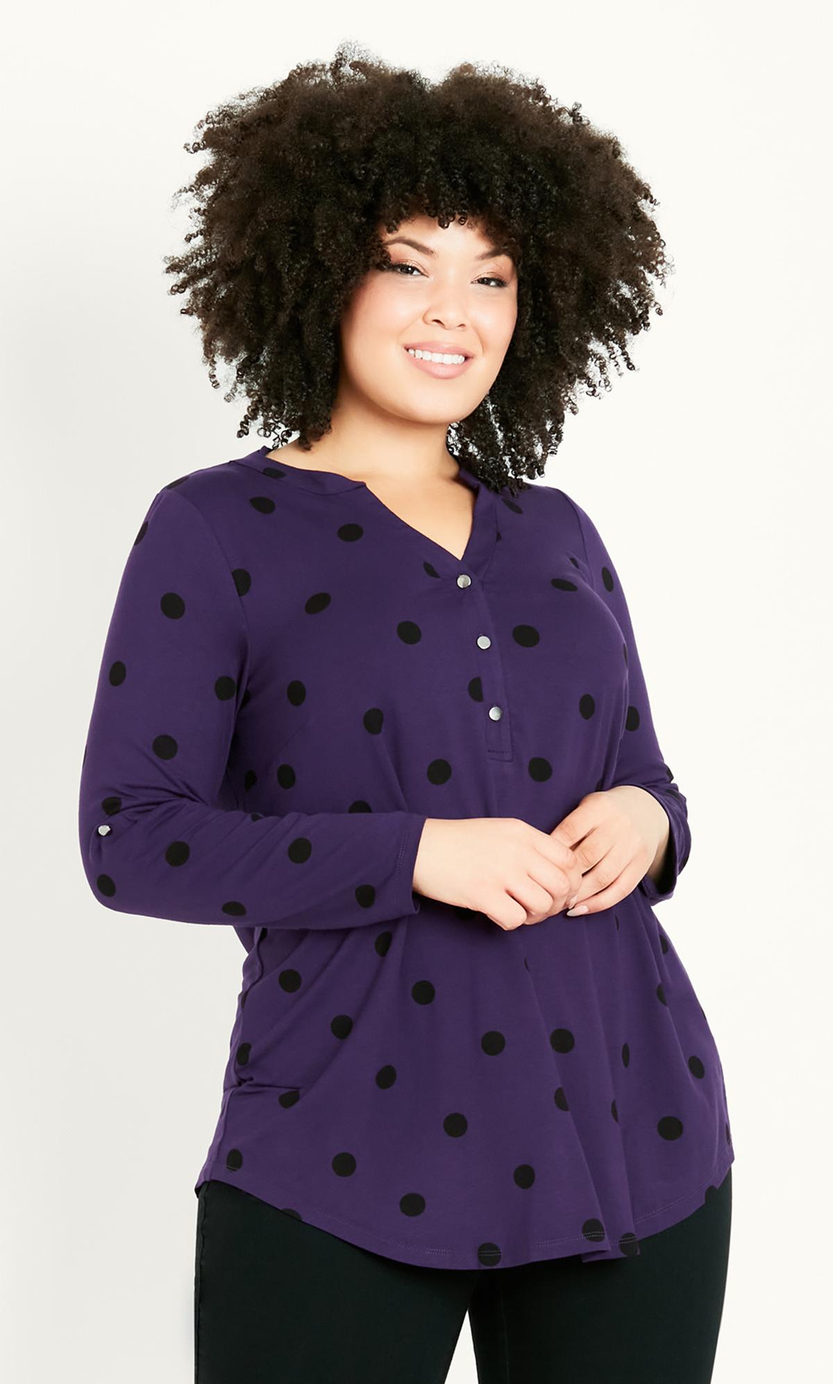 Jersey Purple Print Shirt 2