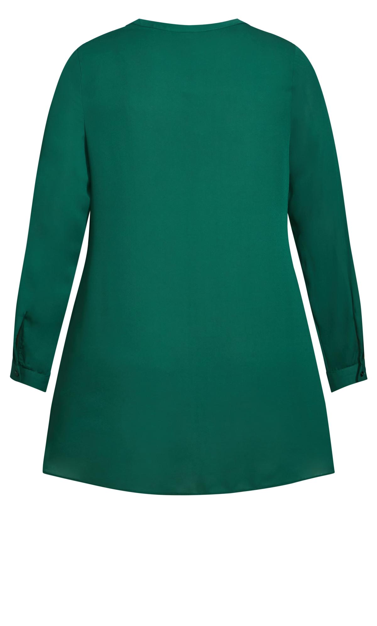 Green Woven Asymmetrical Shirt 3