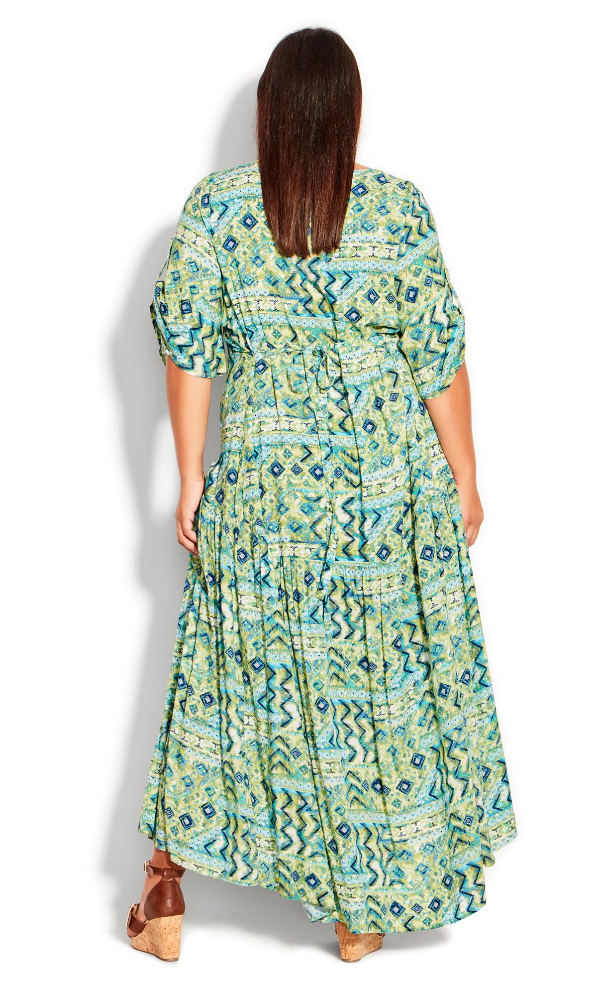 Avenue Green Aztec Print Maxi Dress 2