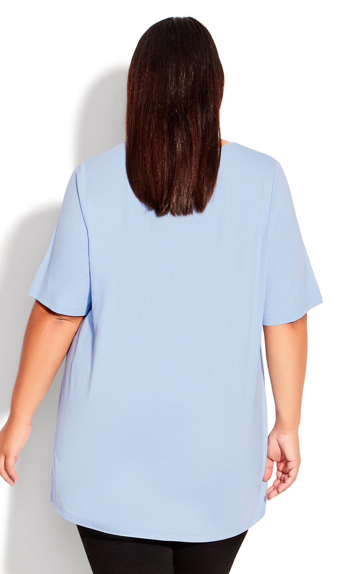 Evans Blue Knit Pleated Top 3