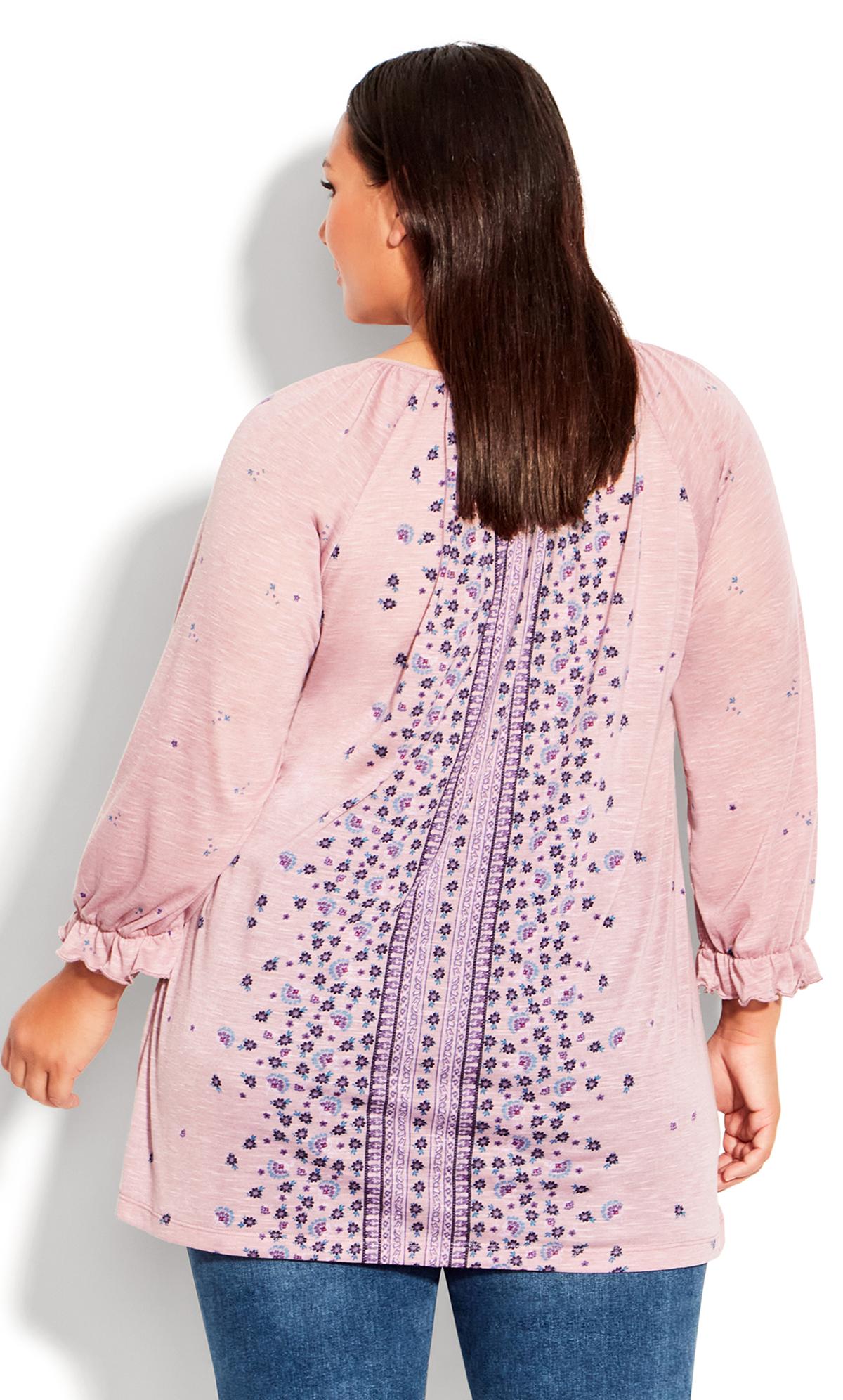 Evans Pink Floral Embroided Tunic 3