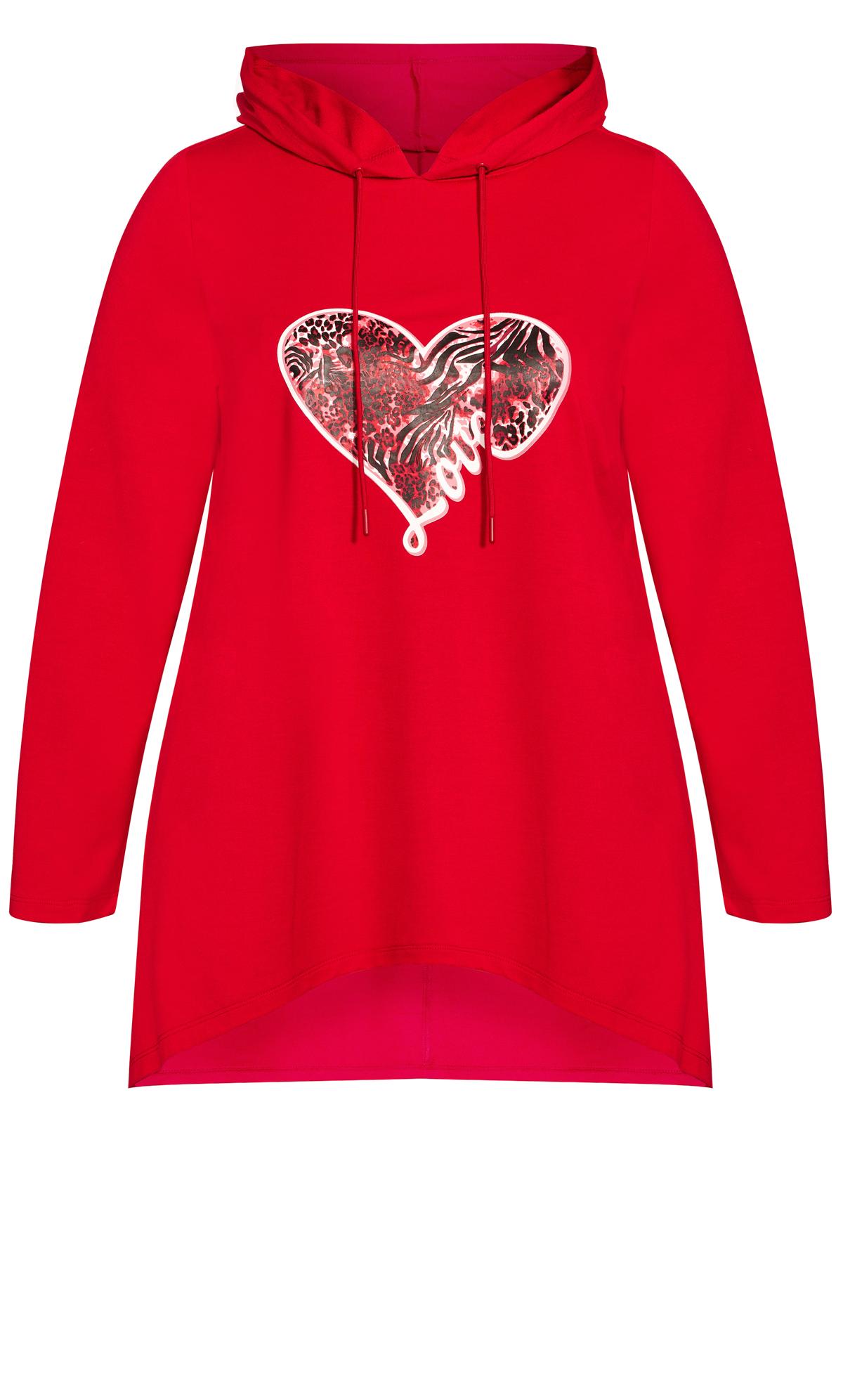 Ave Leisure Red Heart Love Hoodie 2