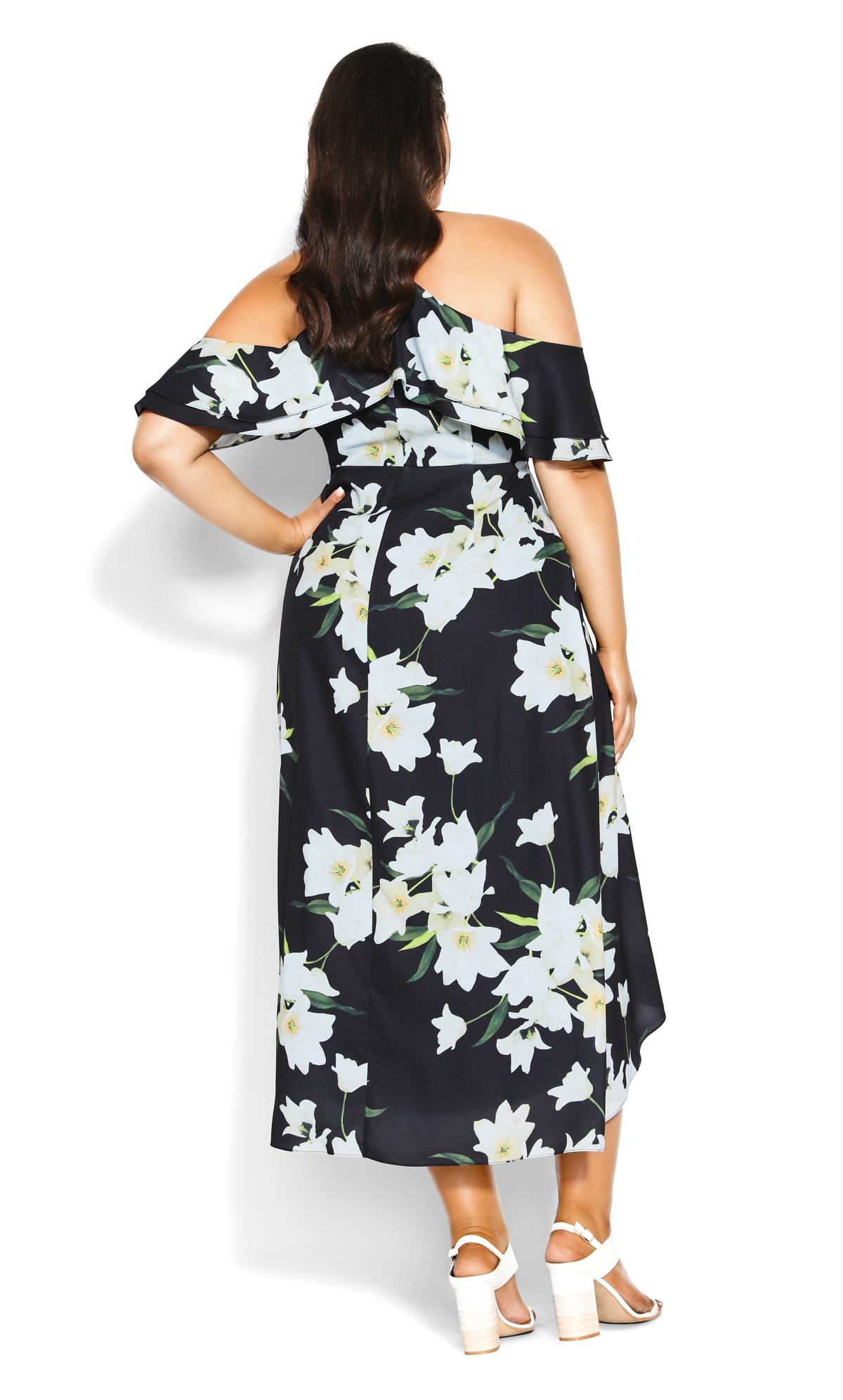 Evans Black Elegant Floral Maxi Dress 3