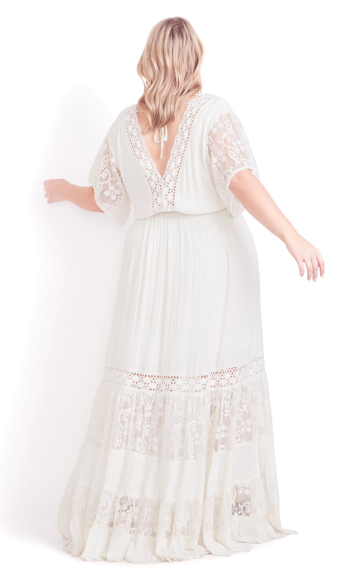 Evans Ivory Raven Lace Embroidered Maxi Dress 3