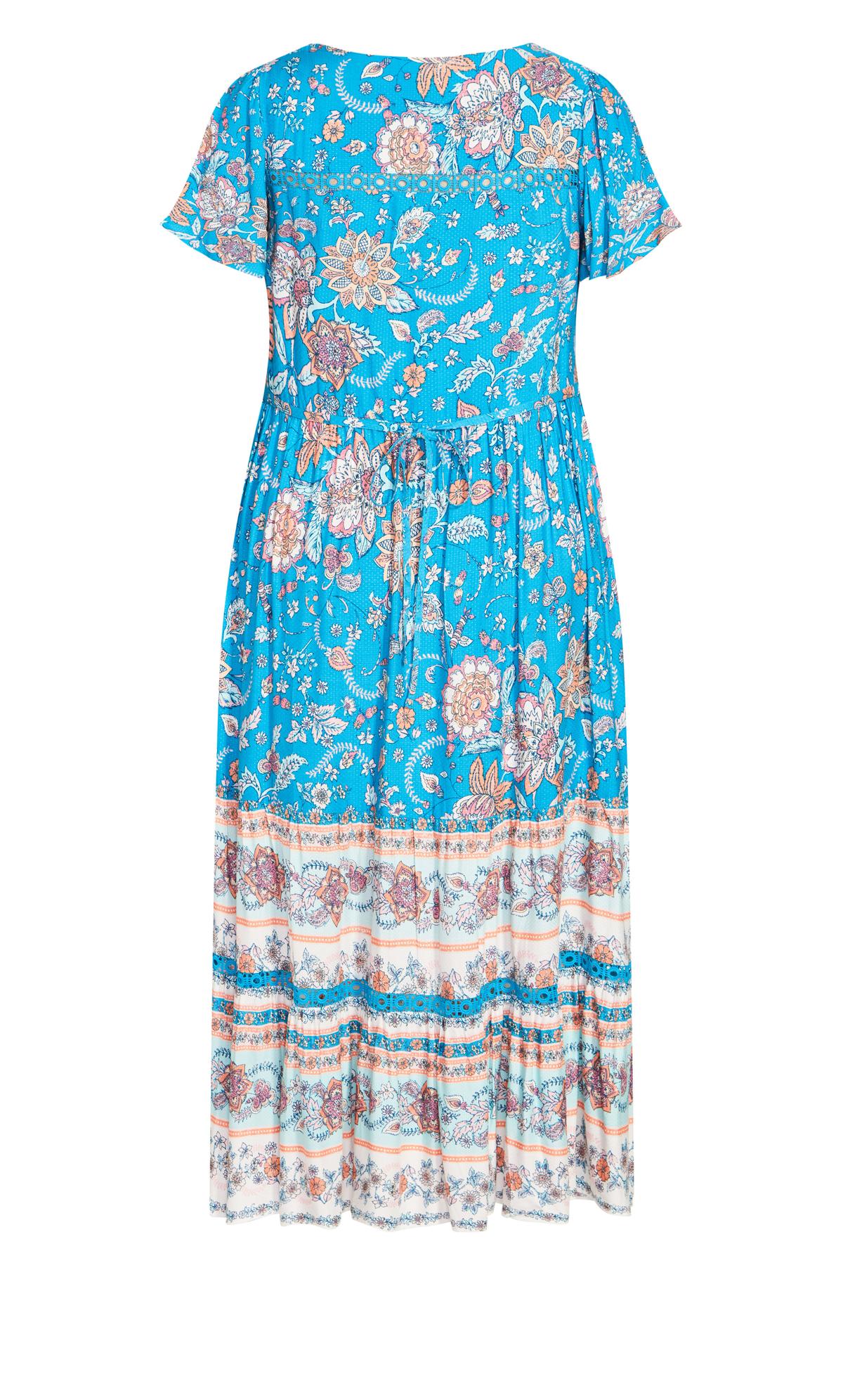 Aveology Blue Paisley Print Maxi Dress | Evans