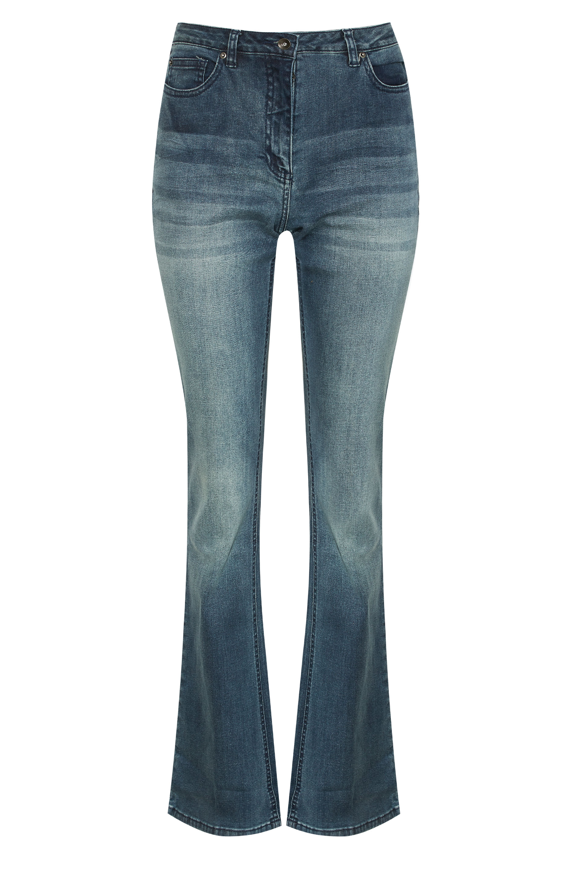 Tall Blue Washed Shaper Bootcut Jeans 1