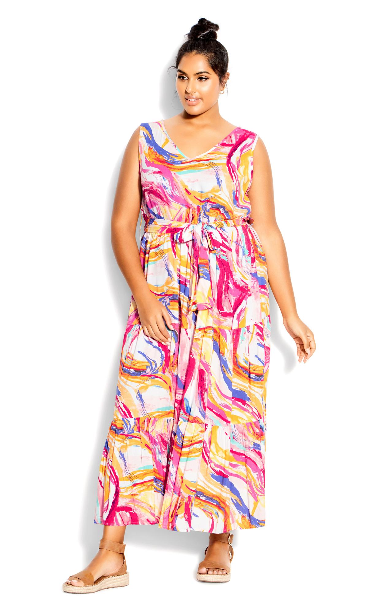 Evans Pink Seashore Maxi Dress 3