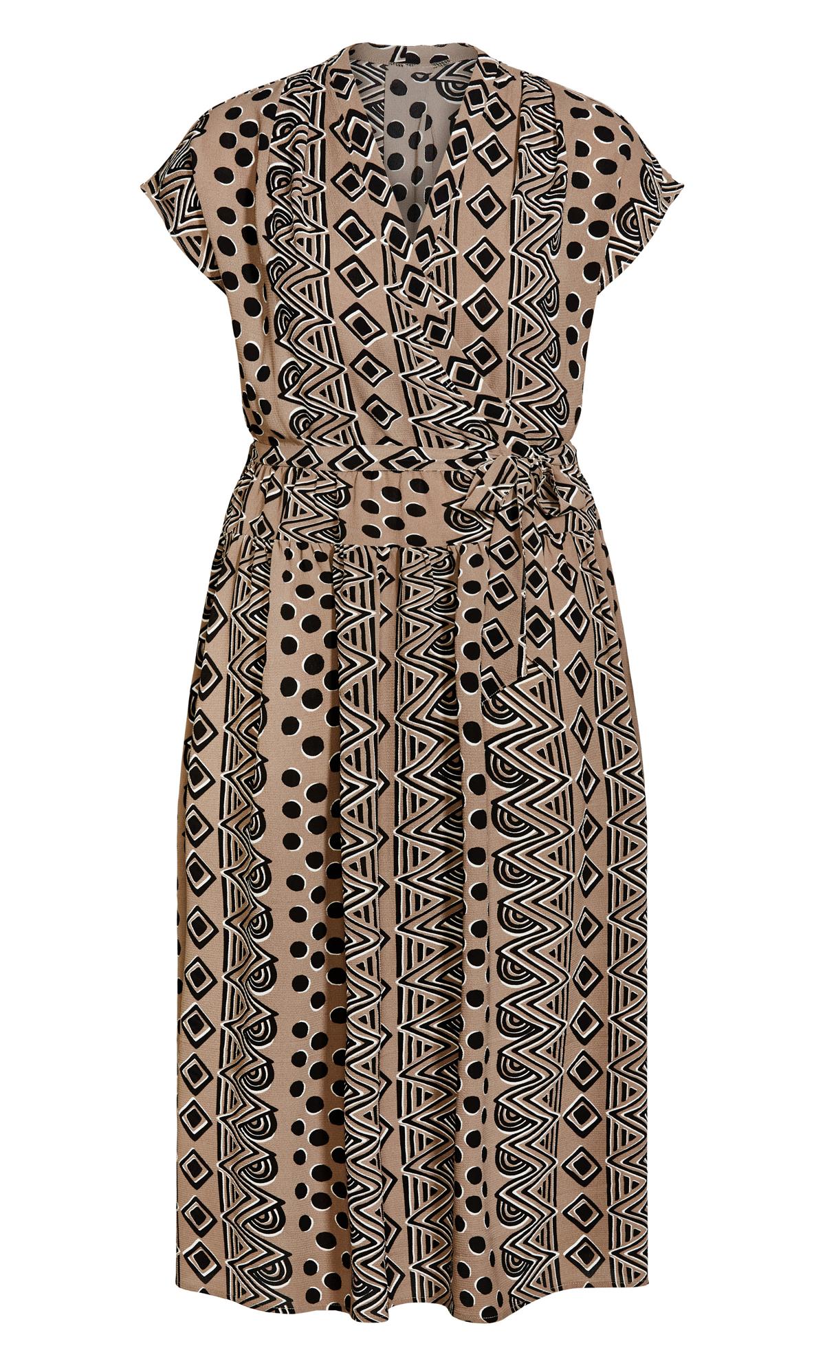 Evans Brown Aztec Print Maxi Dress 3