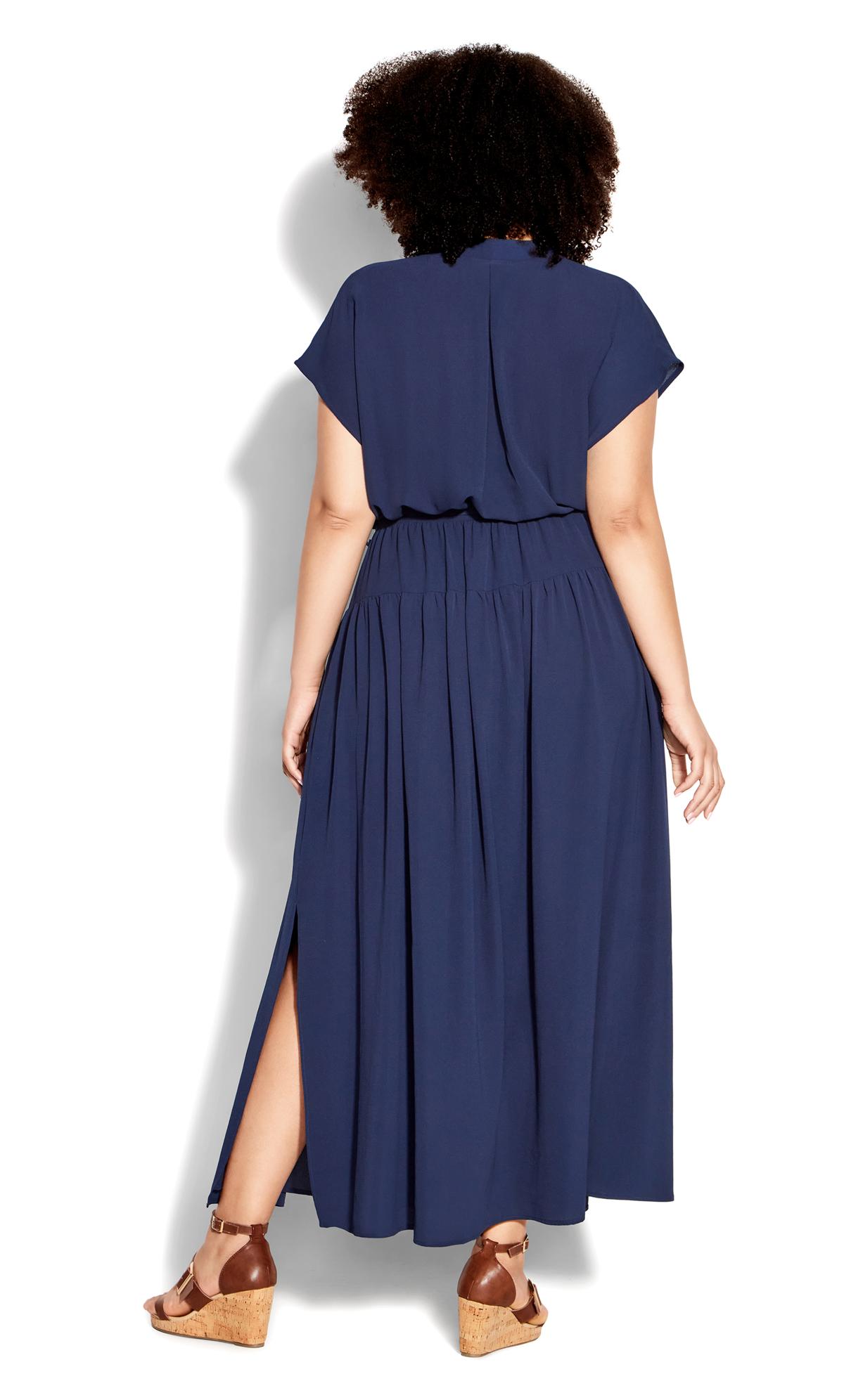 Loralette Navy Blue Wrap Maxi Dress 2