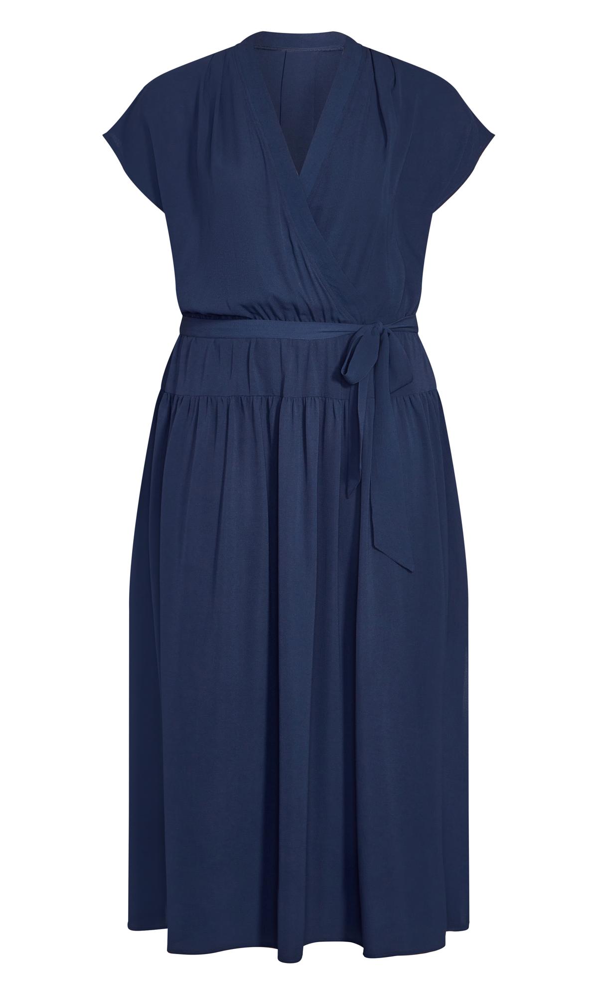 Loralette Navy Blue Wrap Maxi Dress 3