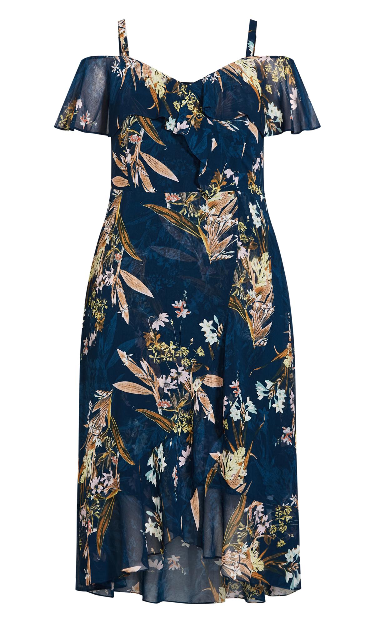 Evans Blue Floral Wrap Dress 3