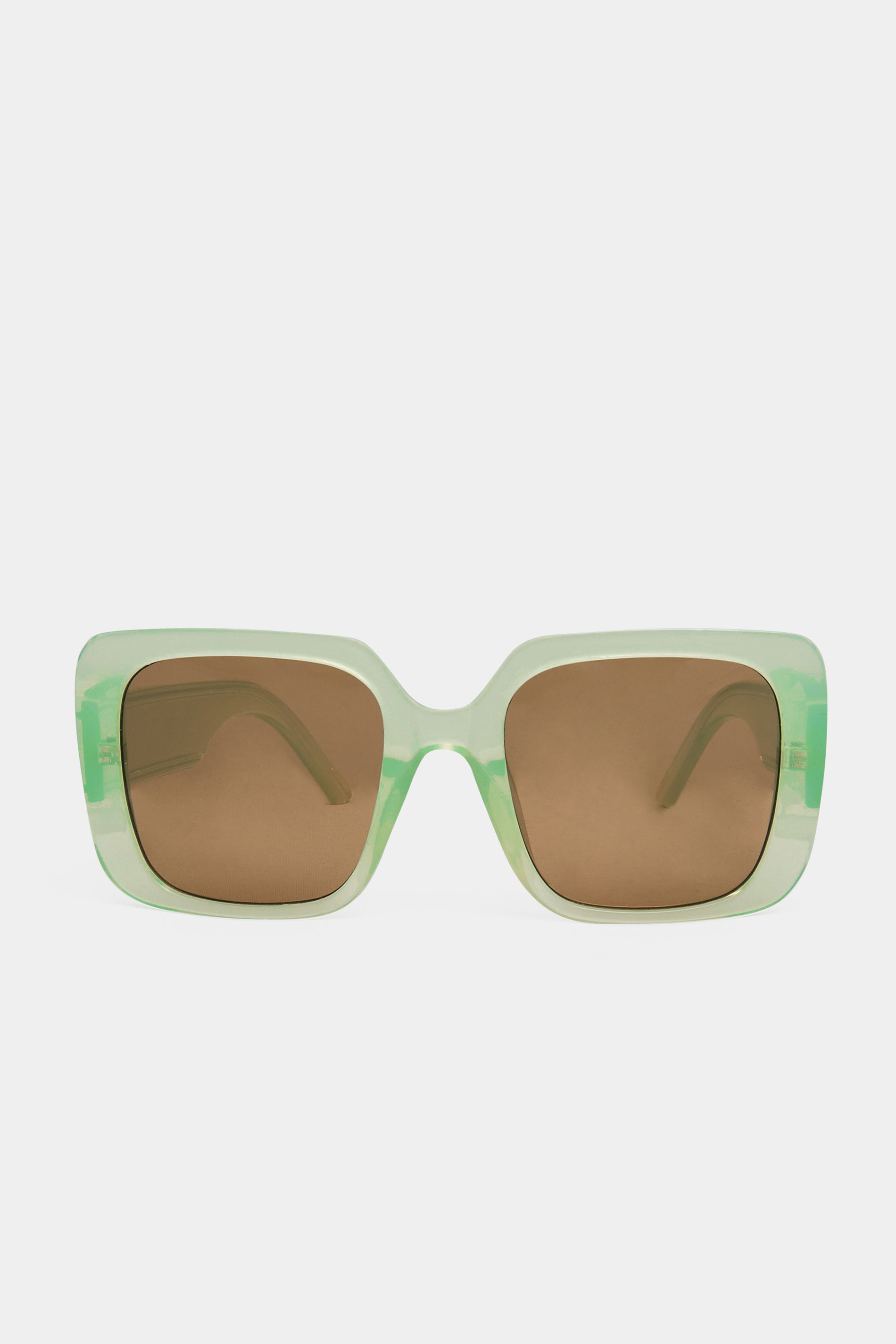 Green Oversized Tinted Sunglasses | Yours Clothing 3
