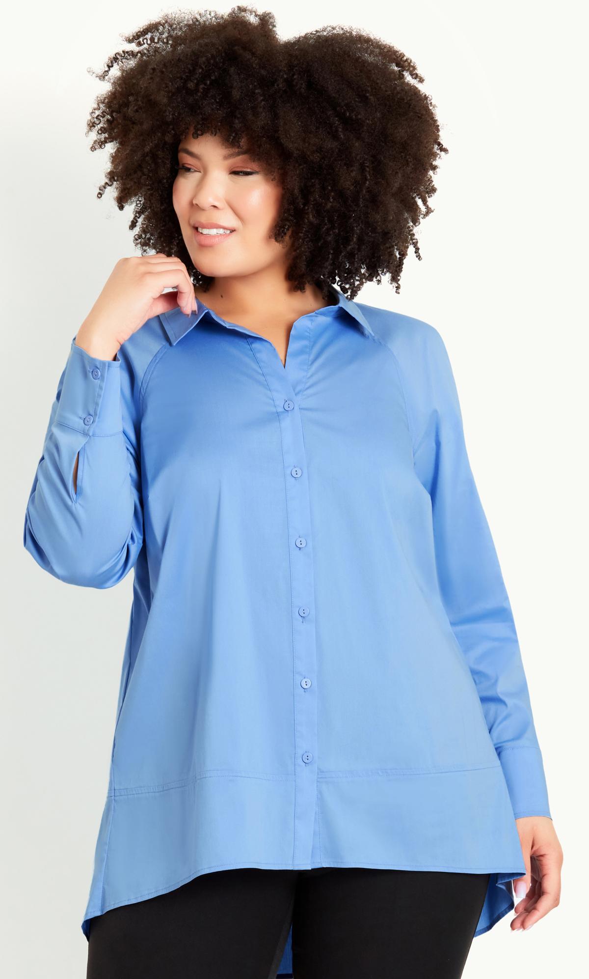 Blue Cotton Blue Shirt 1